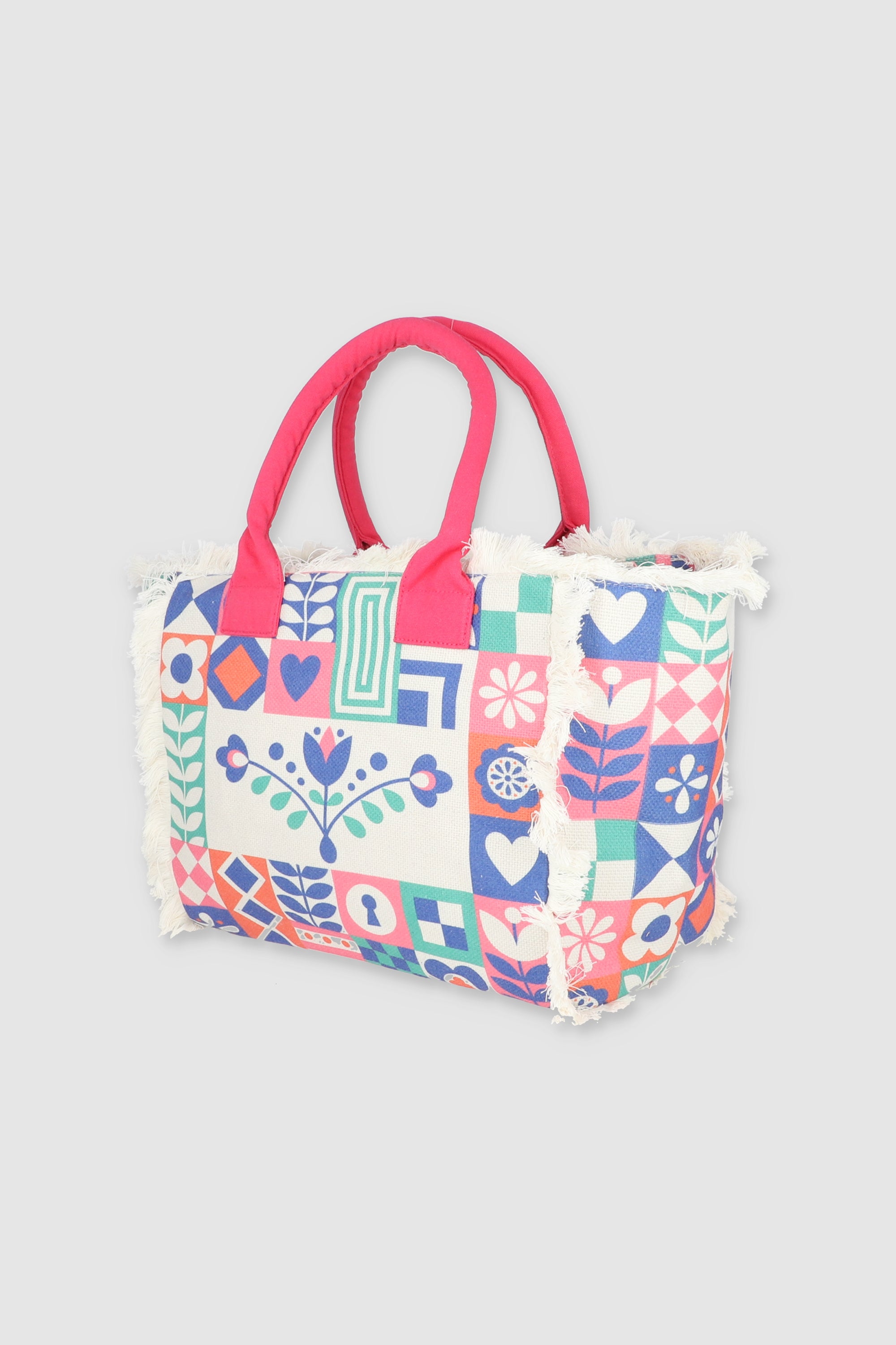 Bolsa tote deshilada azulejos AZUL