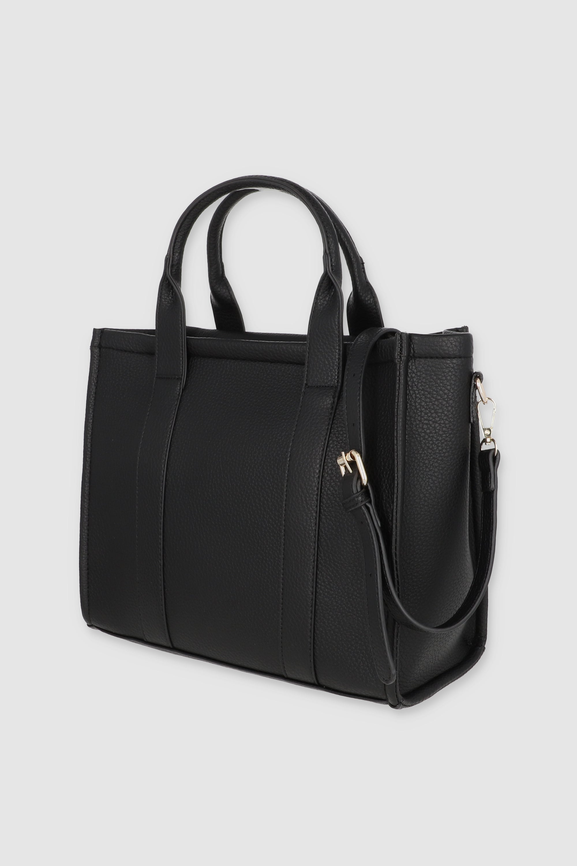 Bolsa grande tote pu deslavado NEGRO