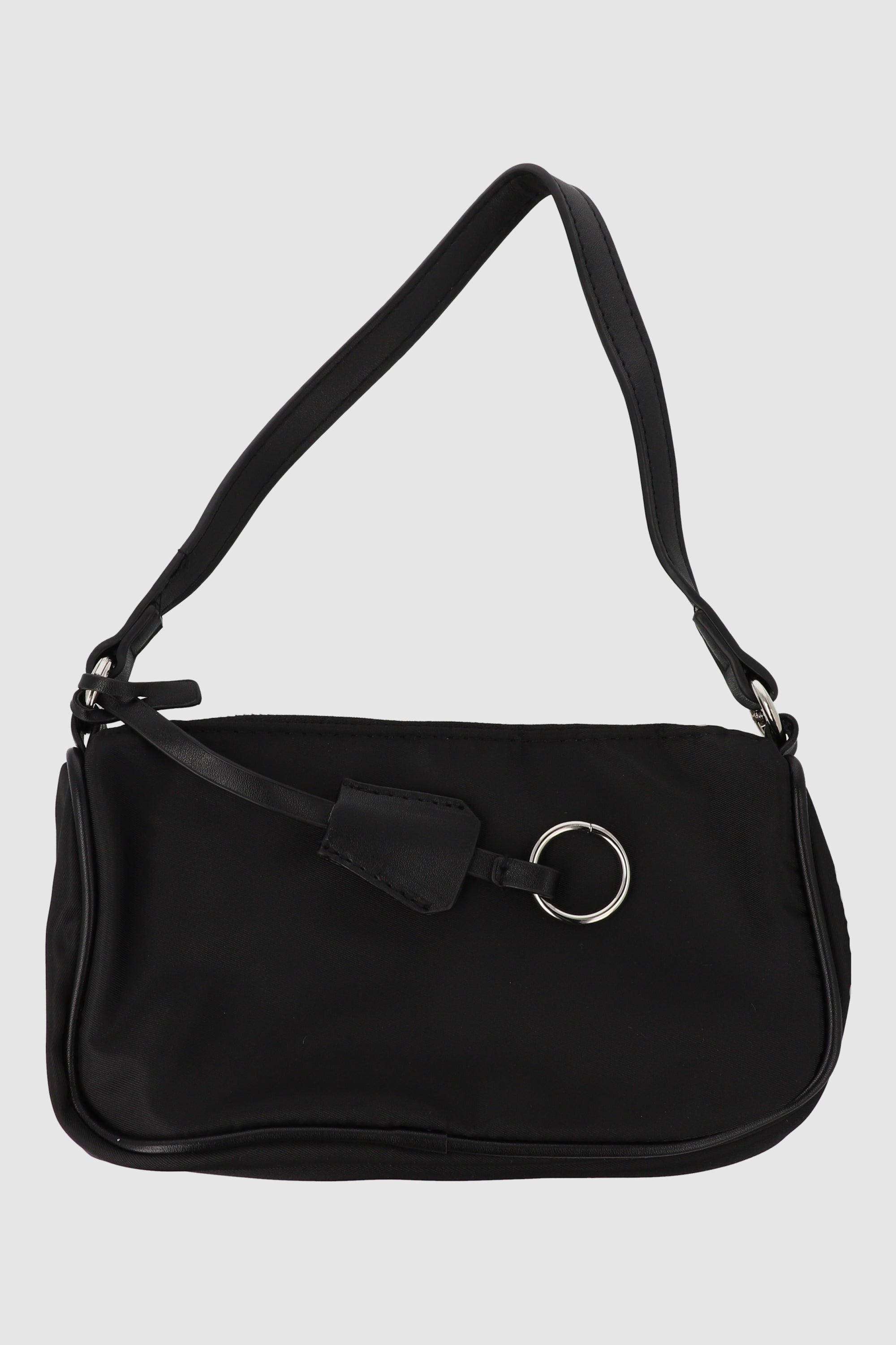 Bolsa baguette sencilla lona NEGRO