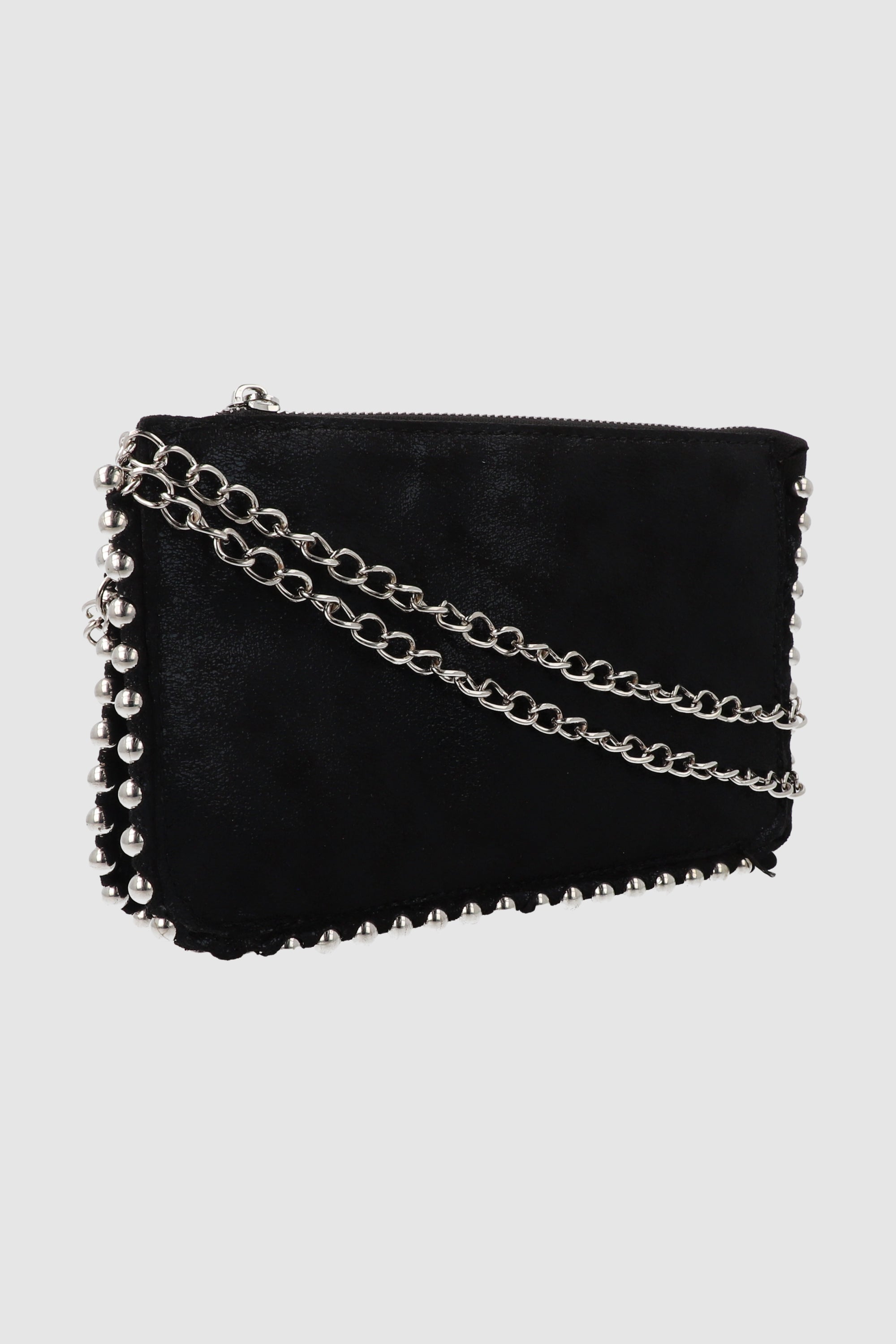 Bolsa clutsh deslavada studs orilla NEGRO