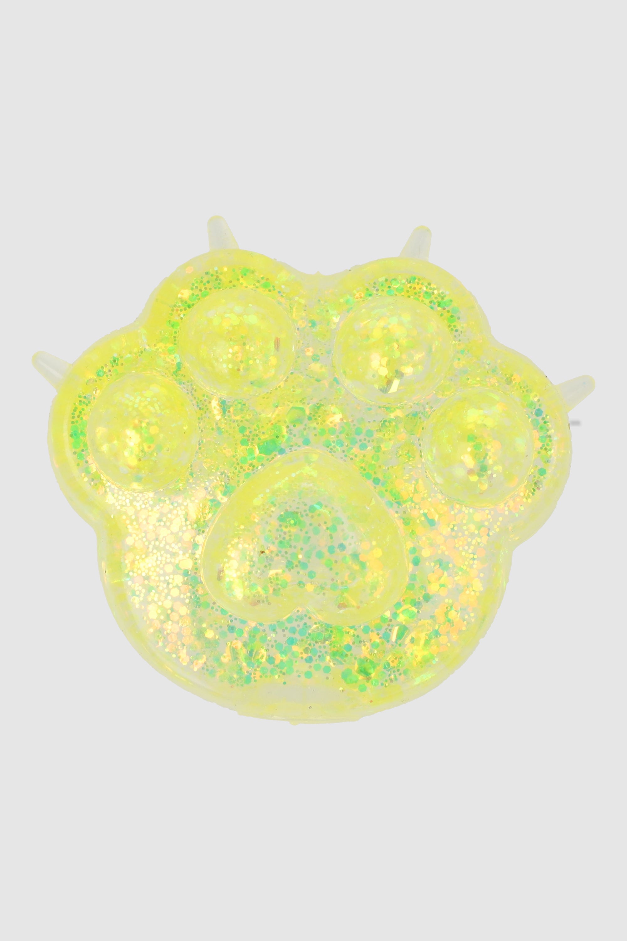 Squishy sticky huellita glitter AMARILLO