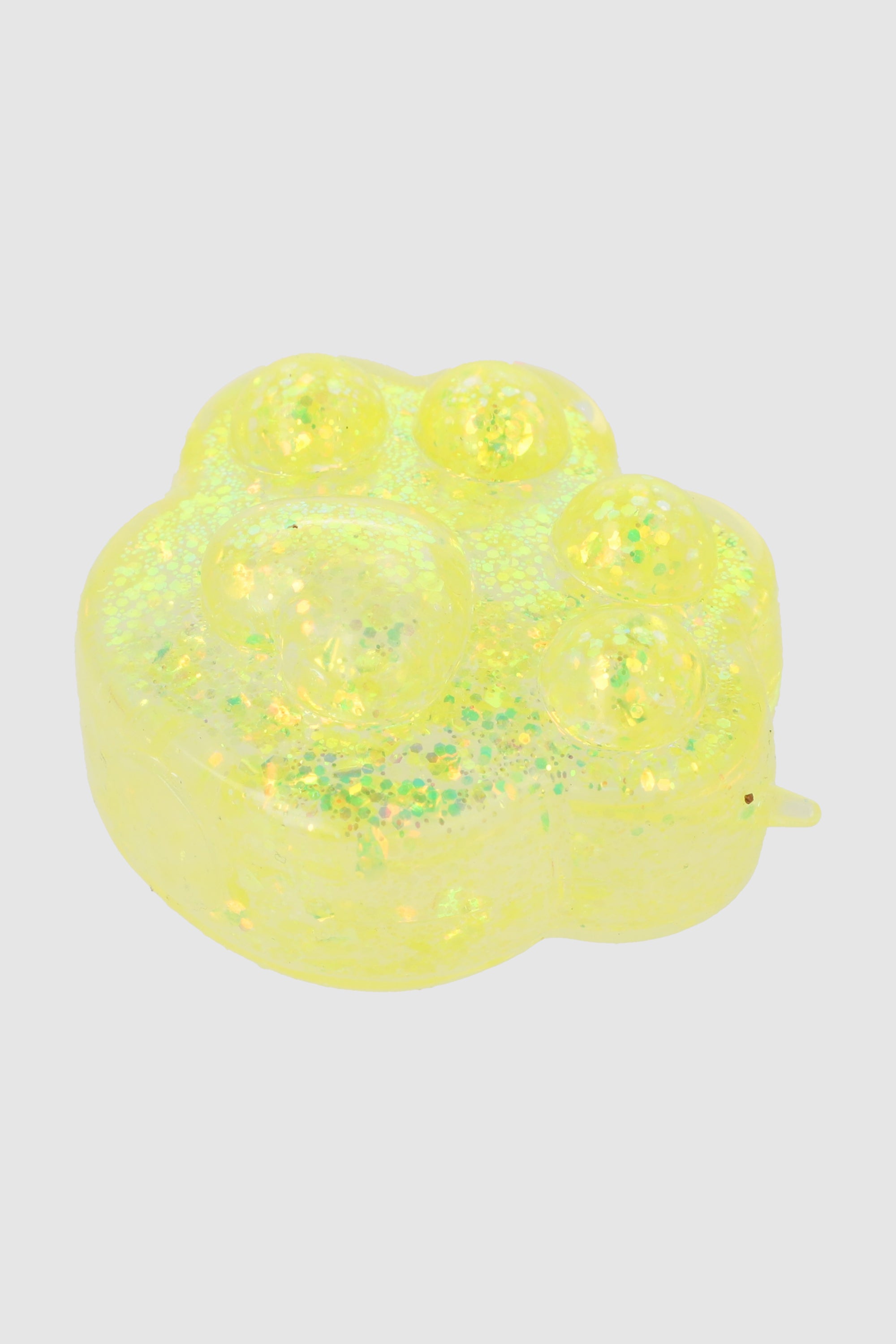 Squishy sticky huellita glitter AMARILLO