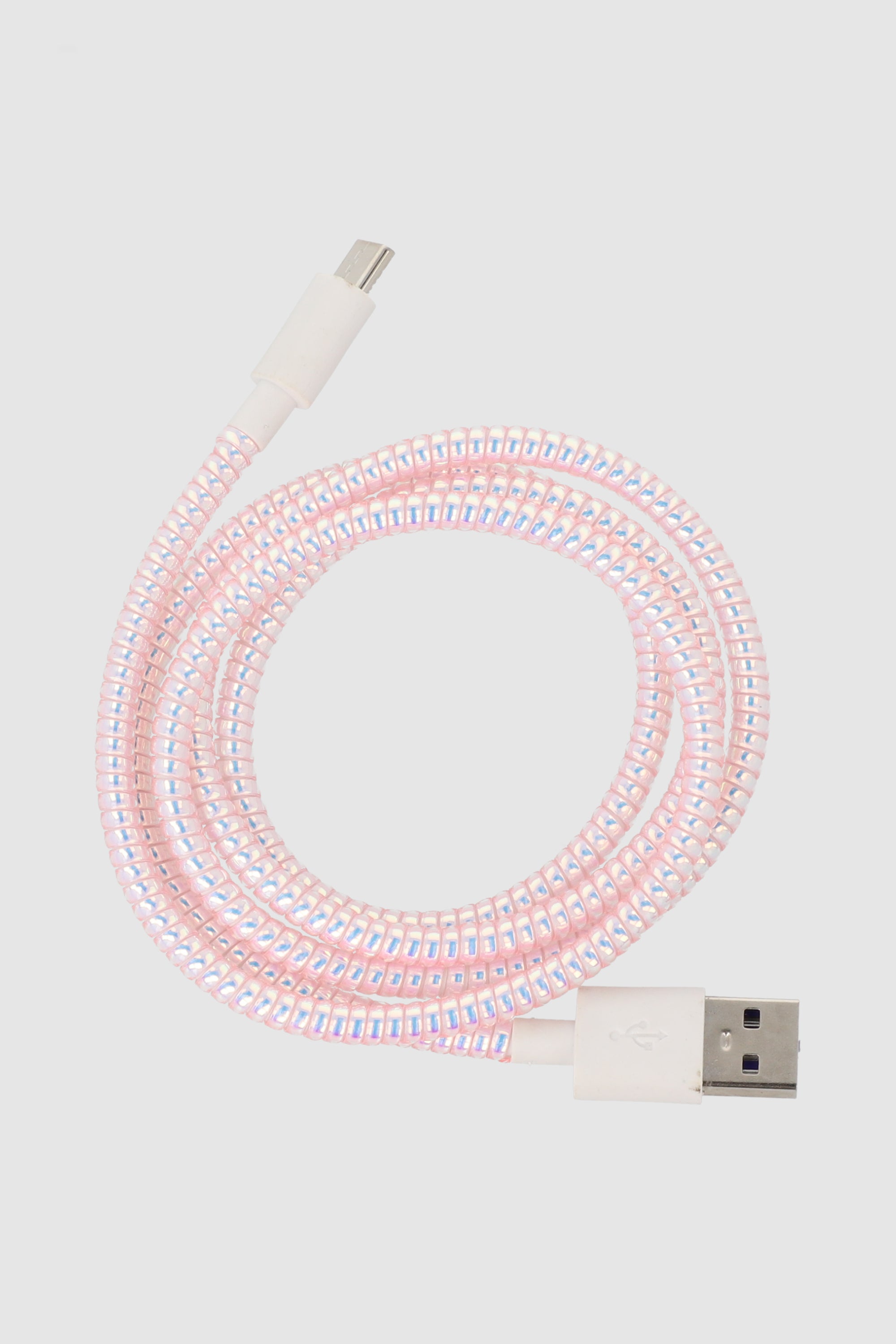 Cargador celular espiral degradado ROSA