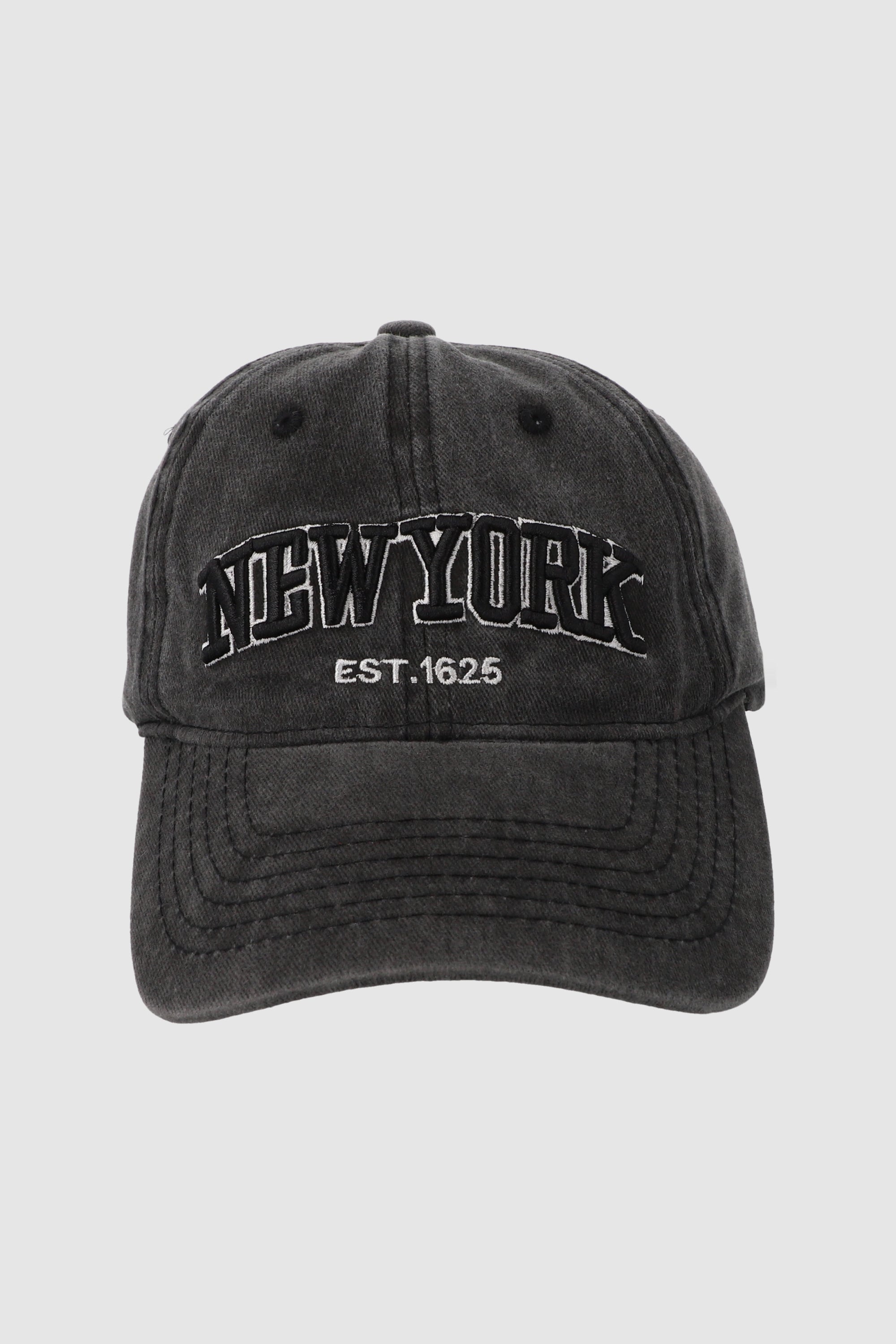 Gorra deshilada new york NEGRO