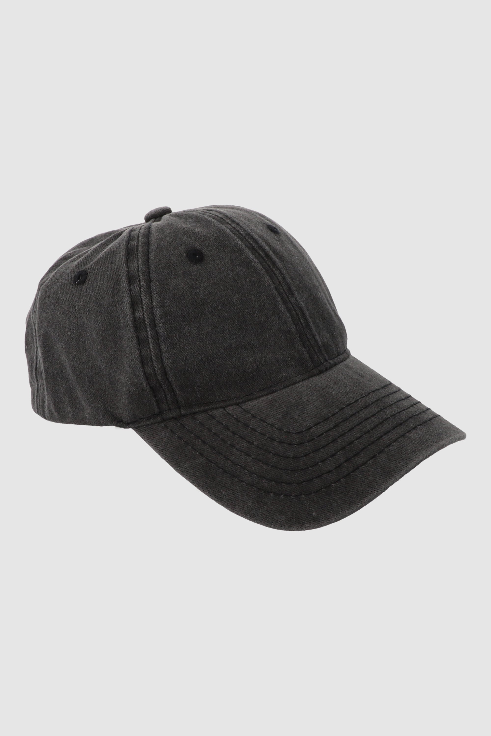 Gorra sencilla deslavada NEGRO