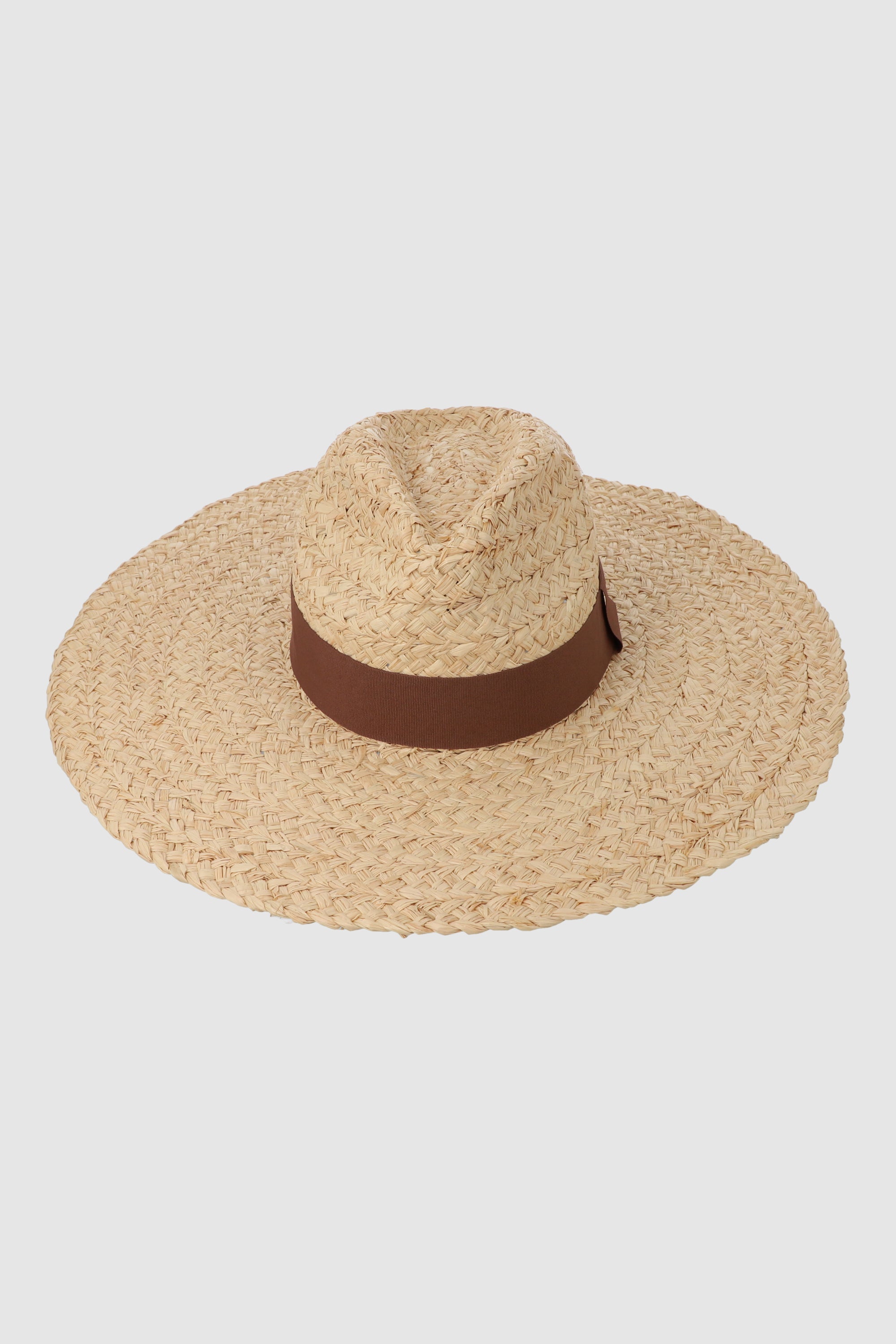 Sombrero floppy tejido trenza CAFE