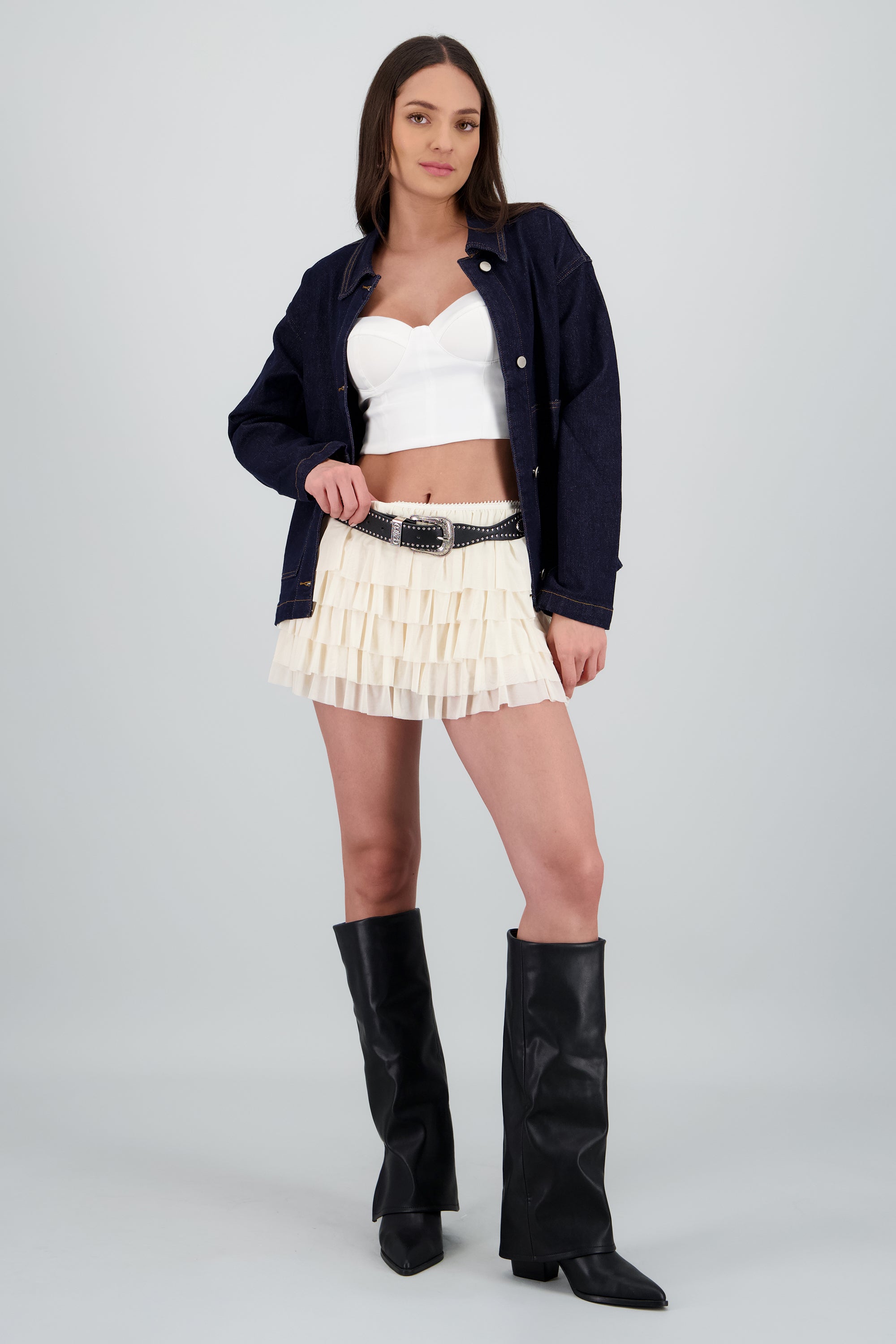 Cinturon vaquero aplicaciones NEGRO