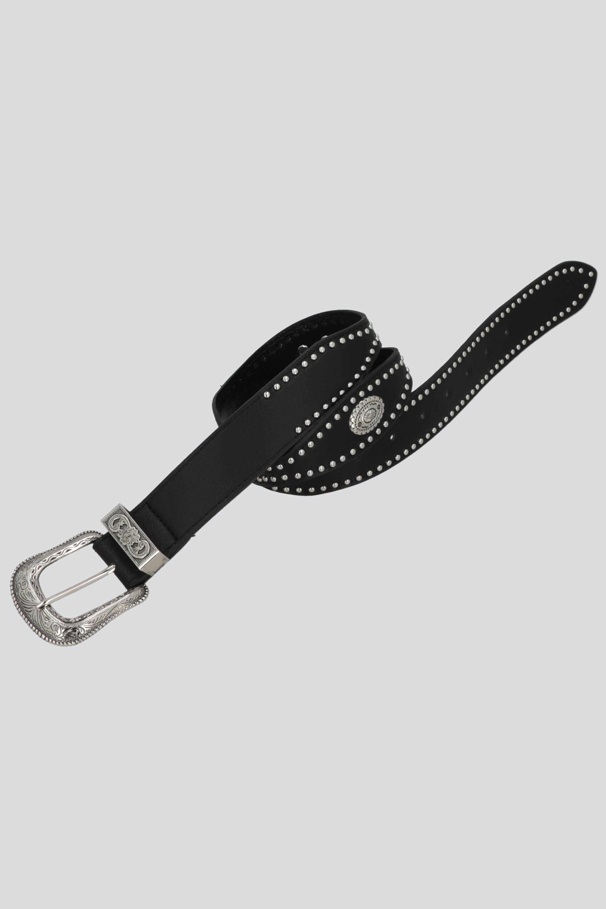 Cinturon vaquero aplicaciones NEGRO