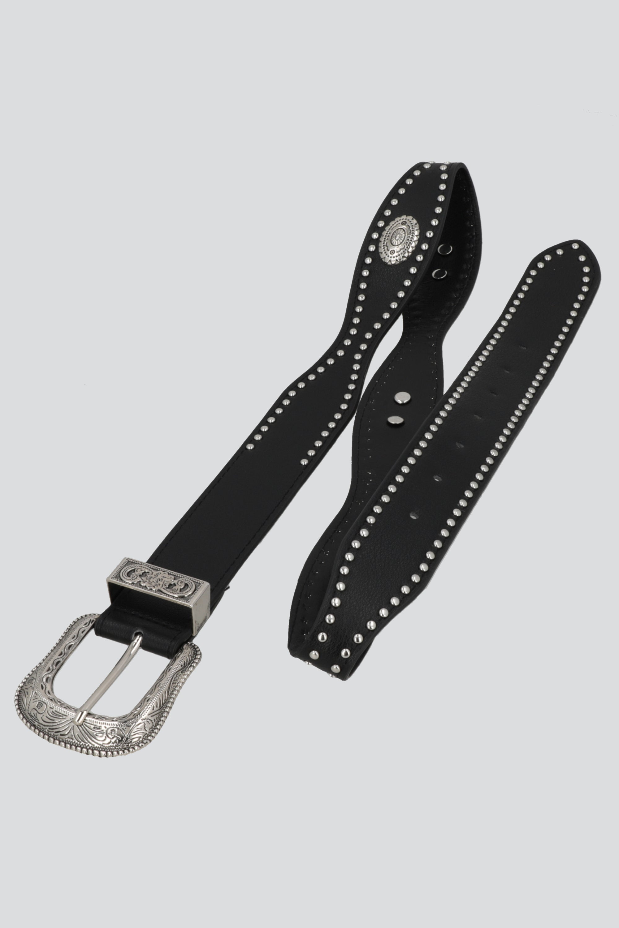 Cinturon vaquero aplicaciones NEGRO