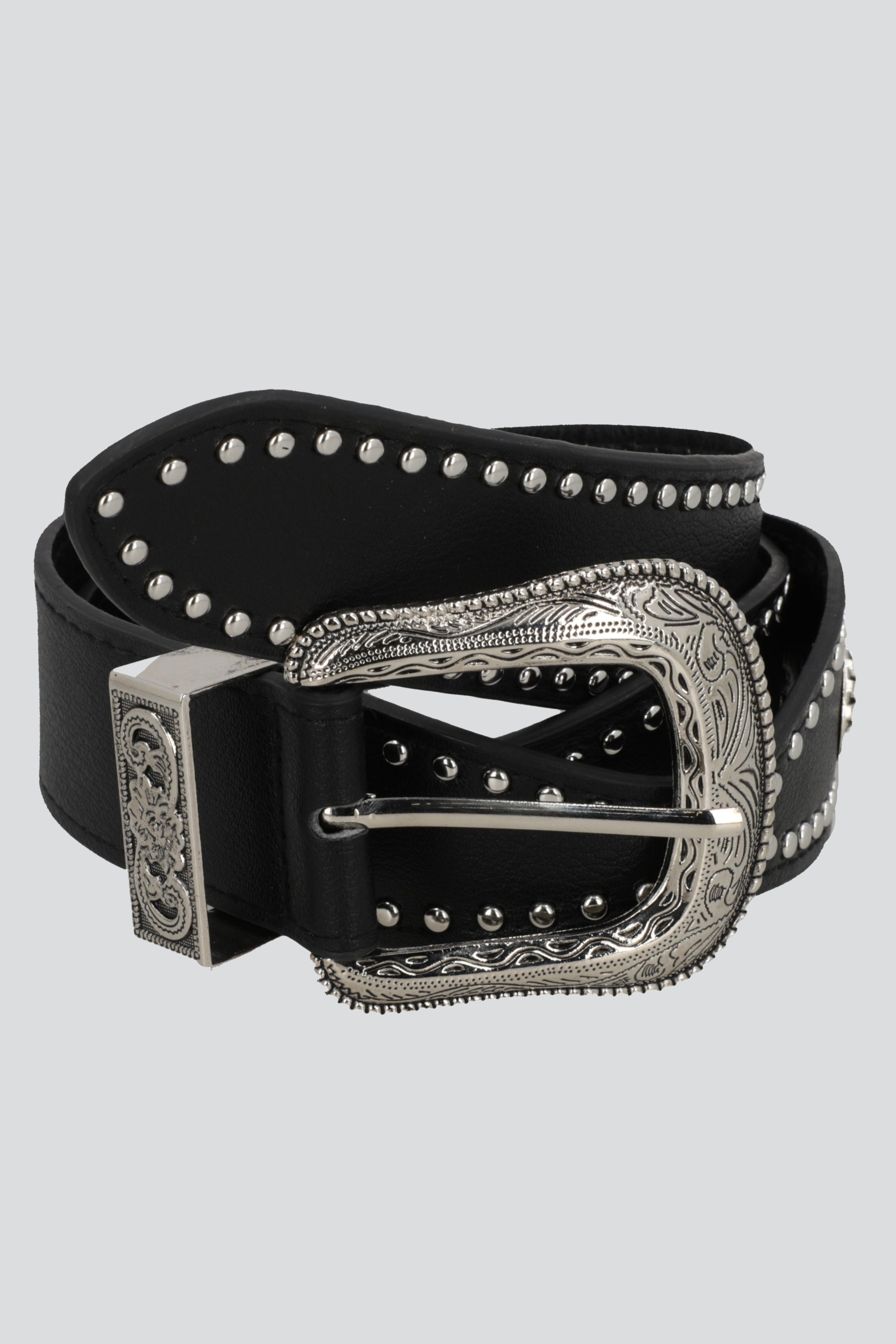 Cinturon vaquero aplicaciones NEGRO