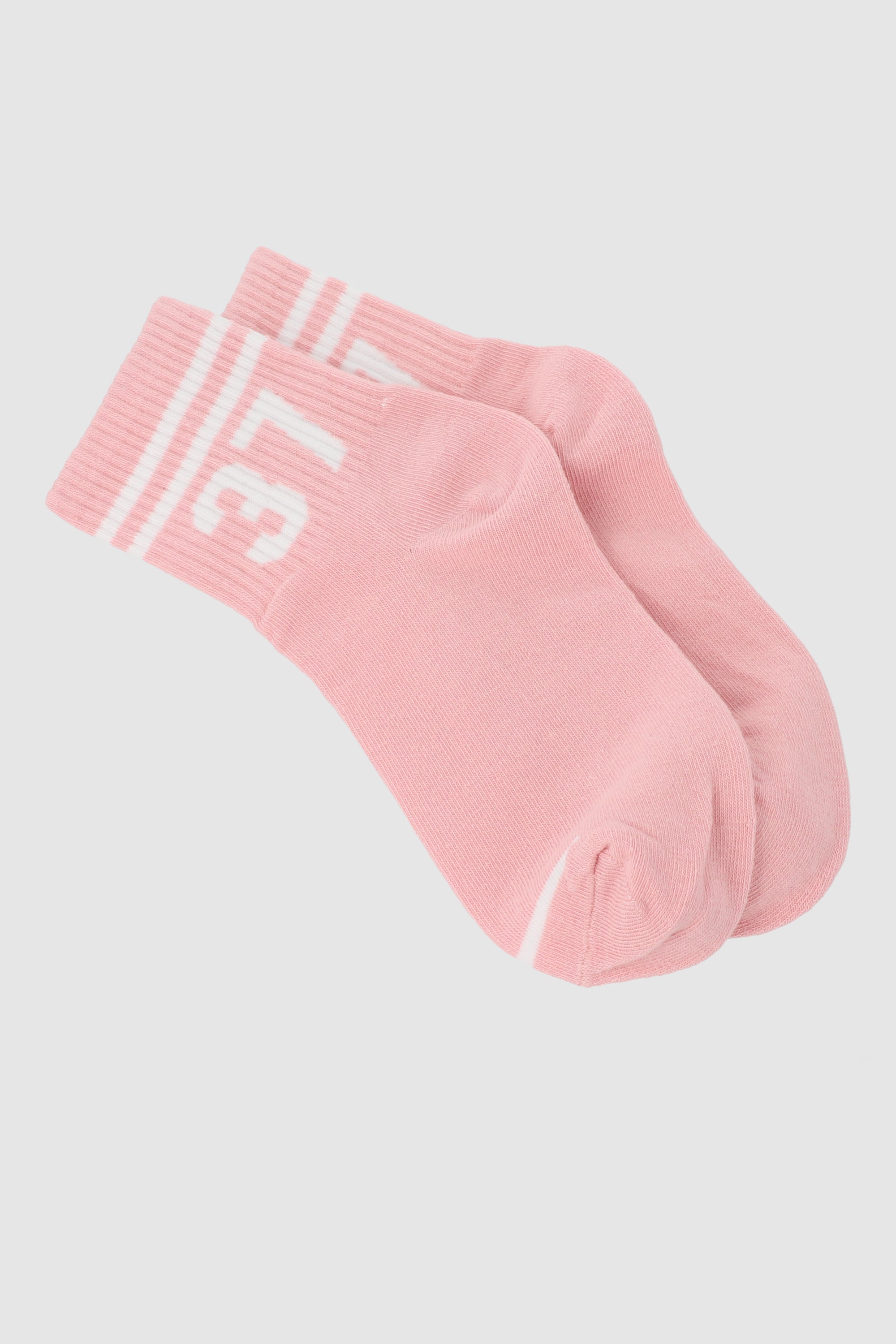 Calcetin numero rayas ROSA