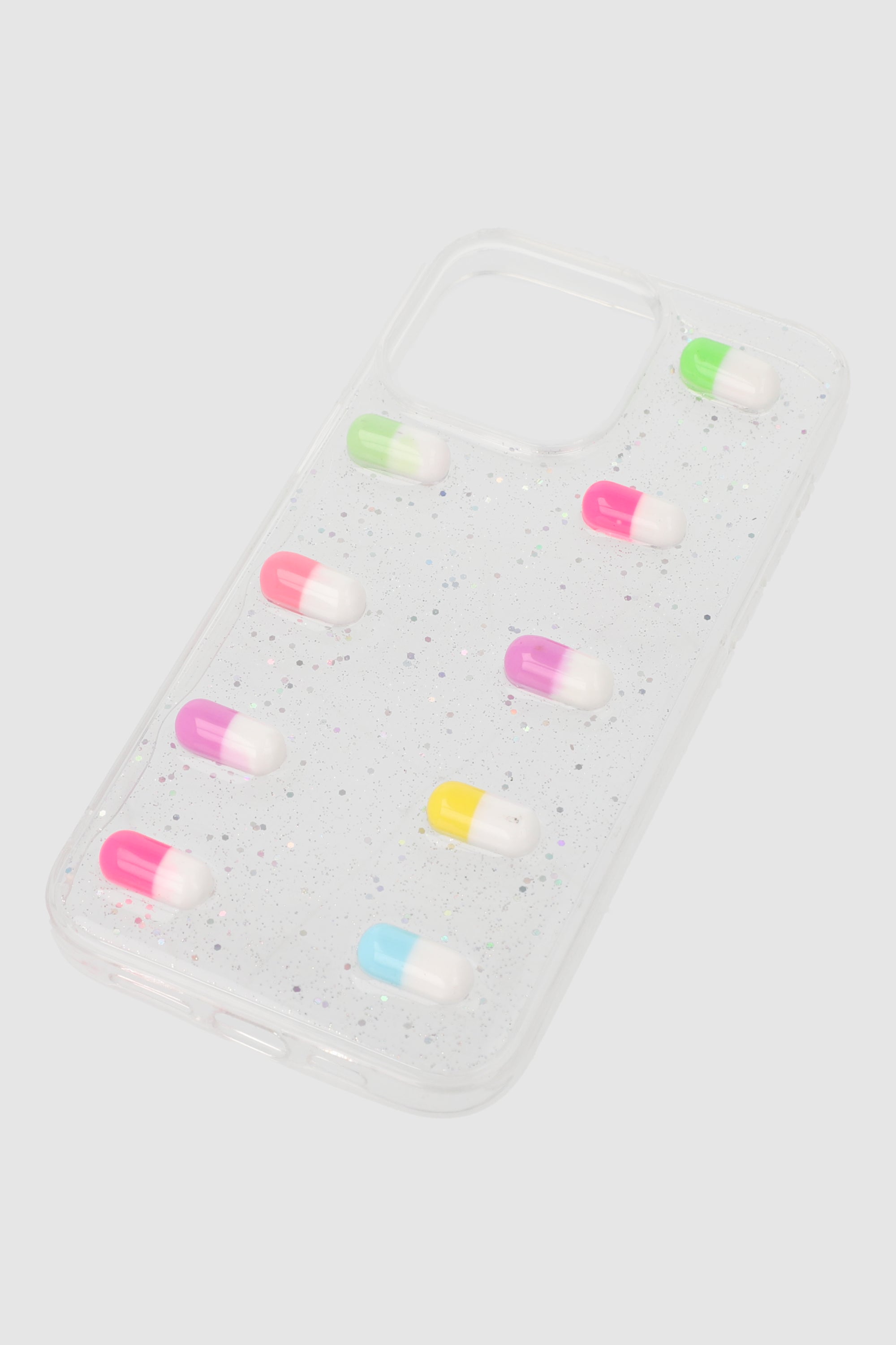 Funda celular i15 pro max pastillas glitter MULTICOLOR