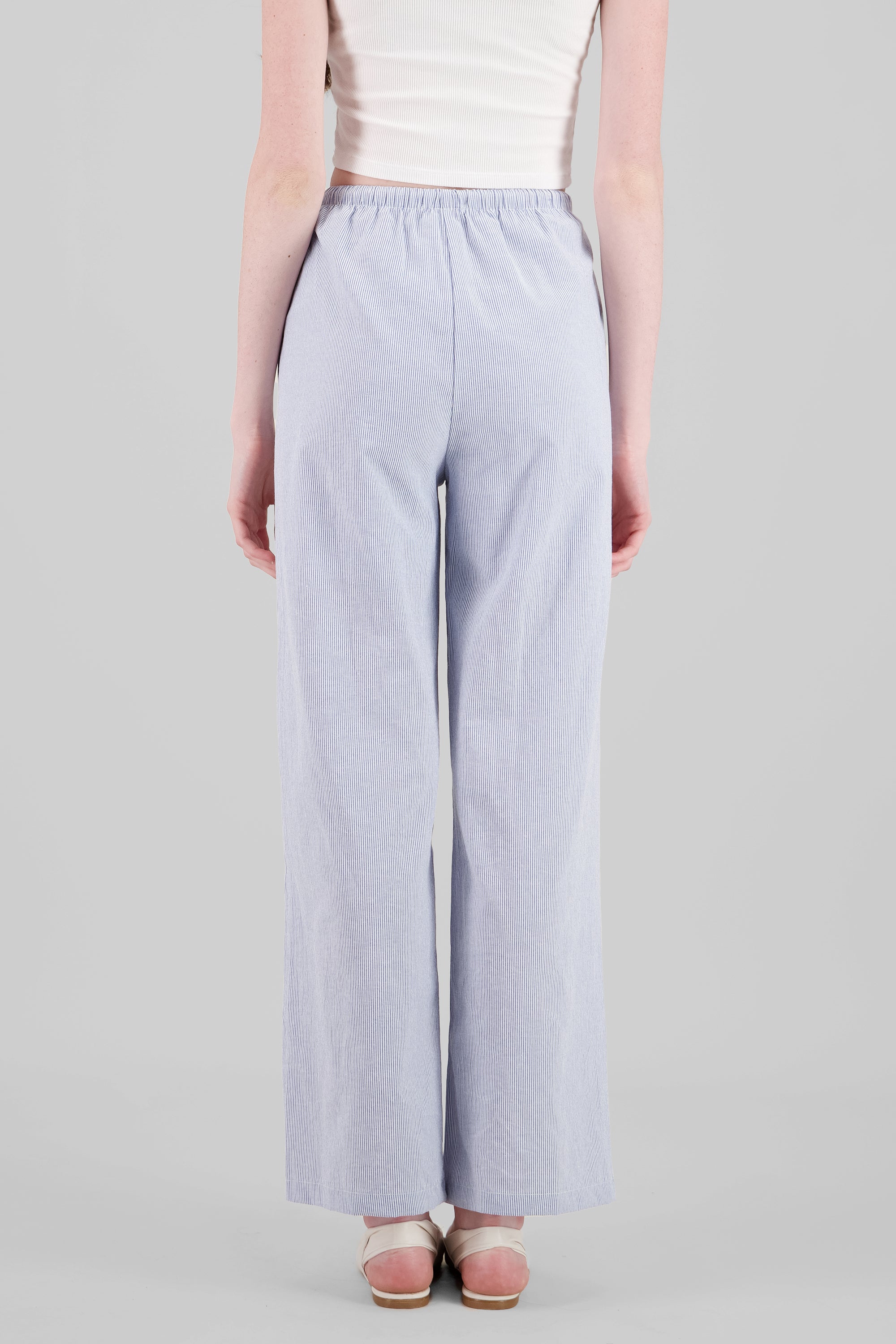 Pantalon recto rayas AZUL