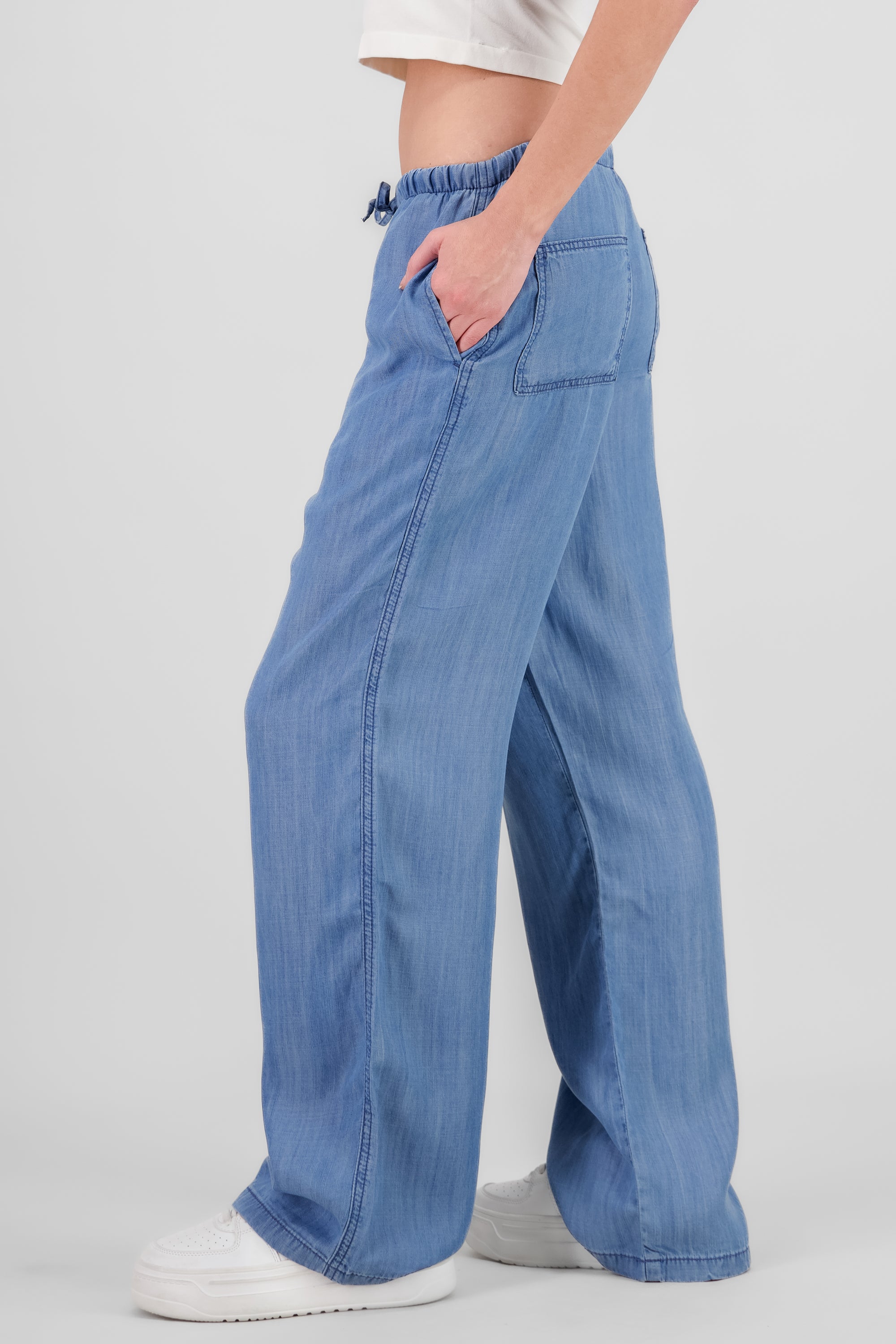 Pantalón fluido jareta MEDIUM WASH