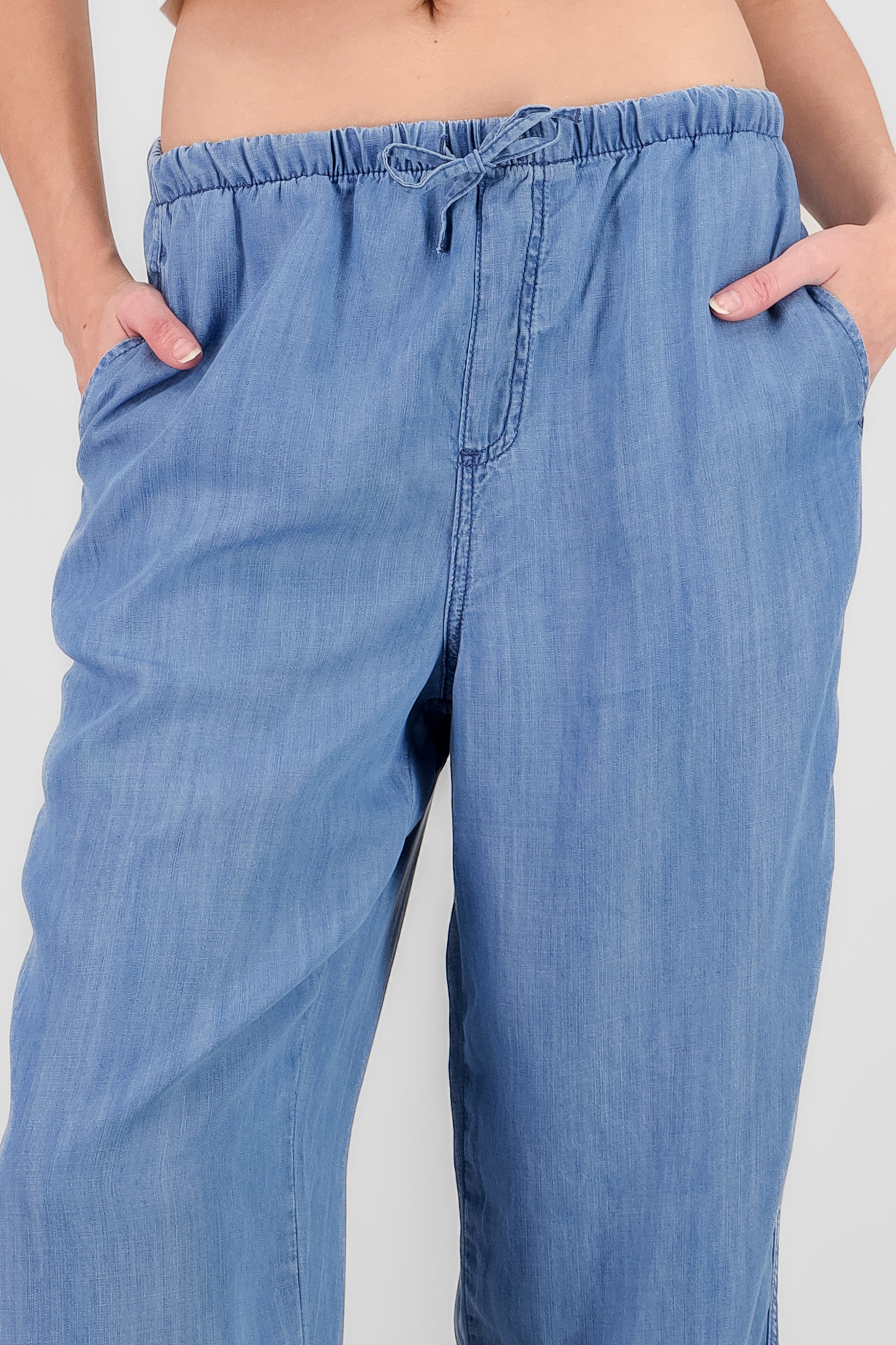 Pantalón fluido jareta MEDIUM WASH