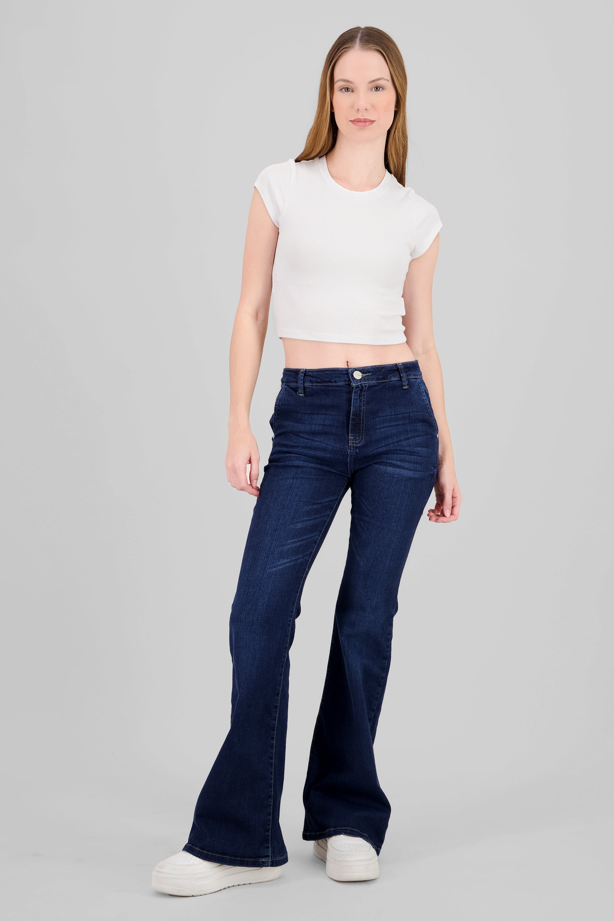 Jeans flare cintura media MEDIUM WASH