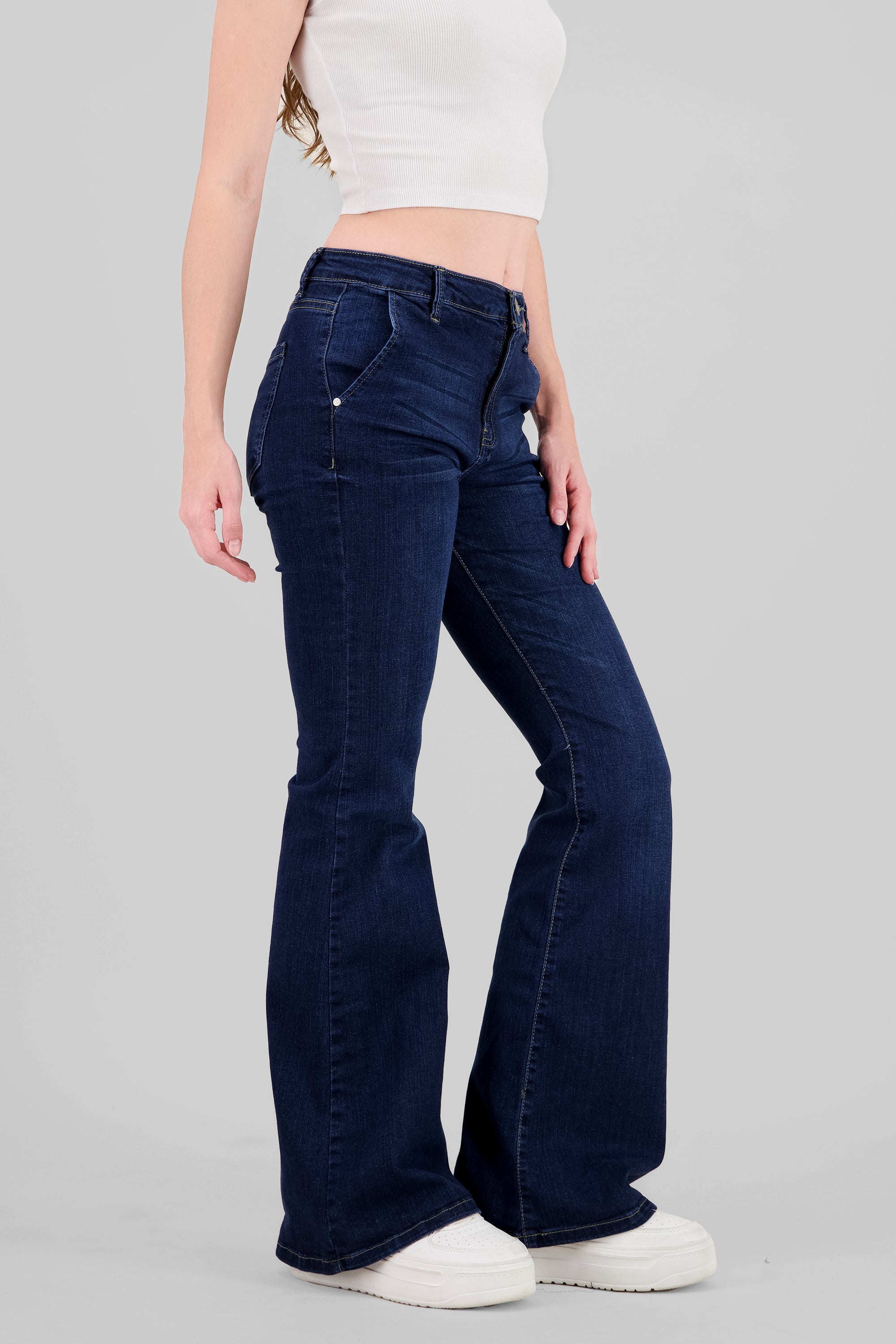 Jeans flare cintura media MEDIUM WASH