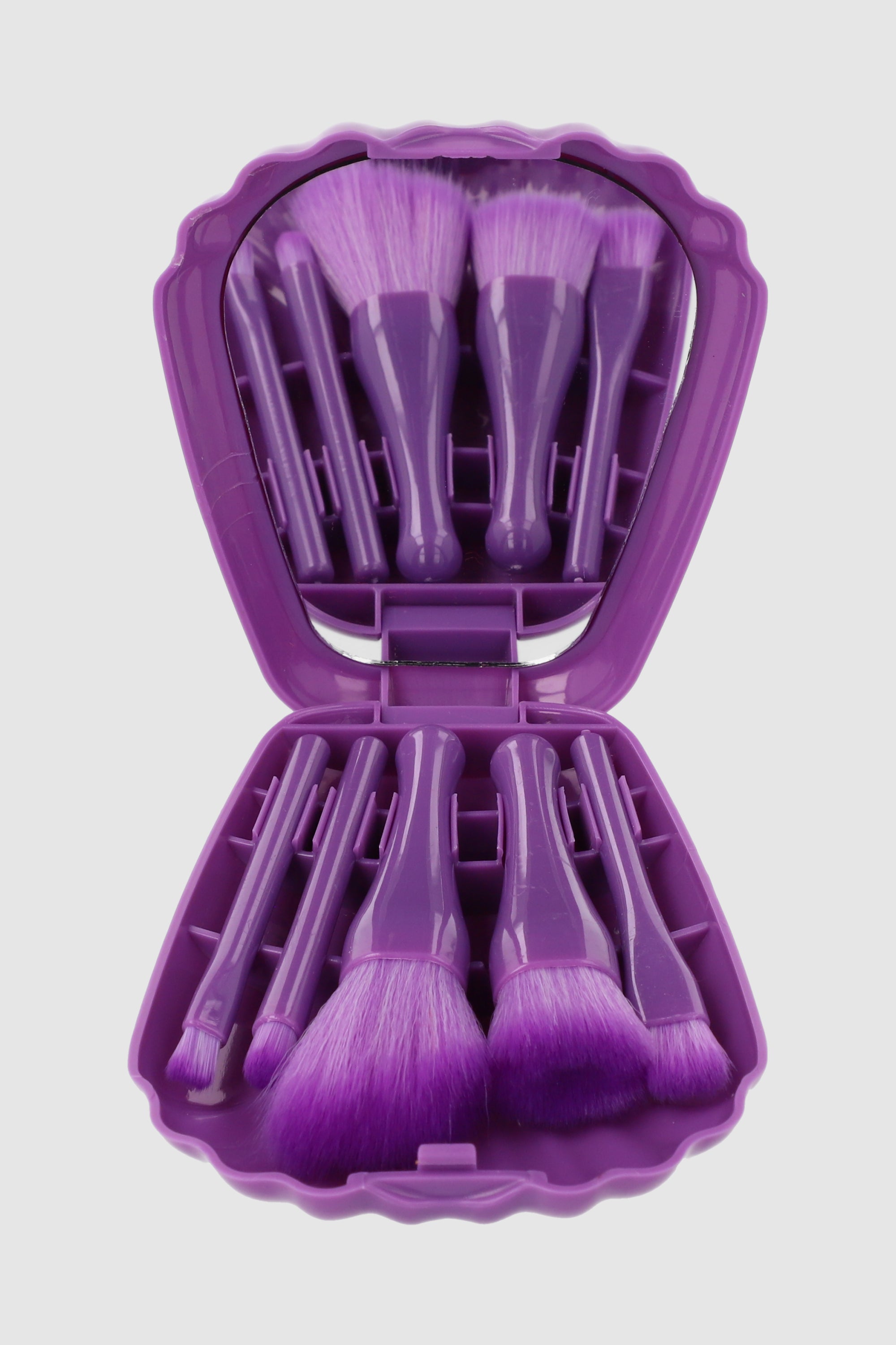 Set 5 brochas estuche concha MORADO