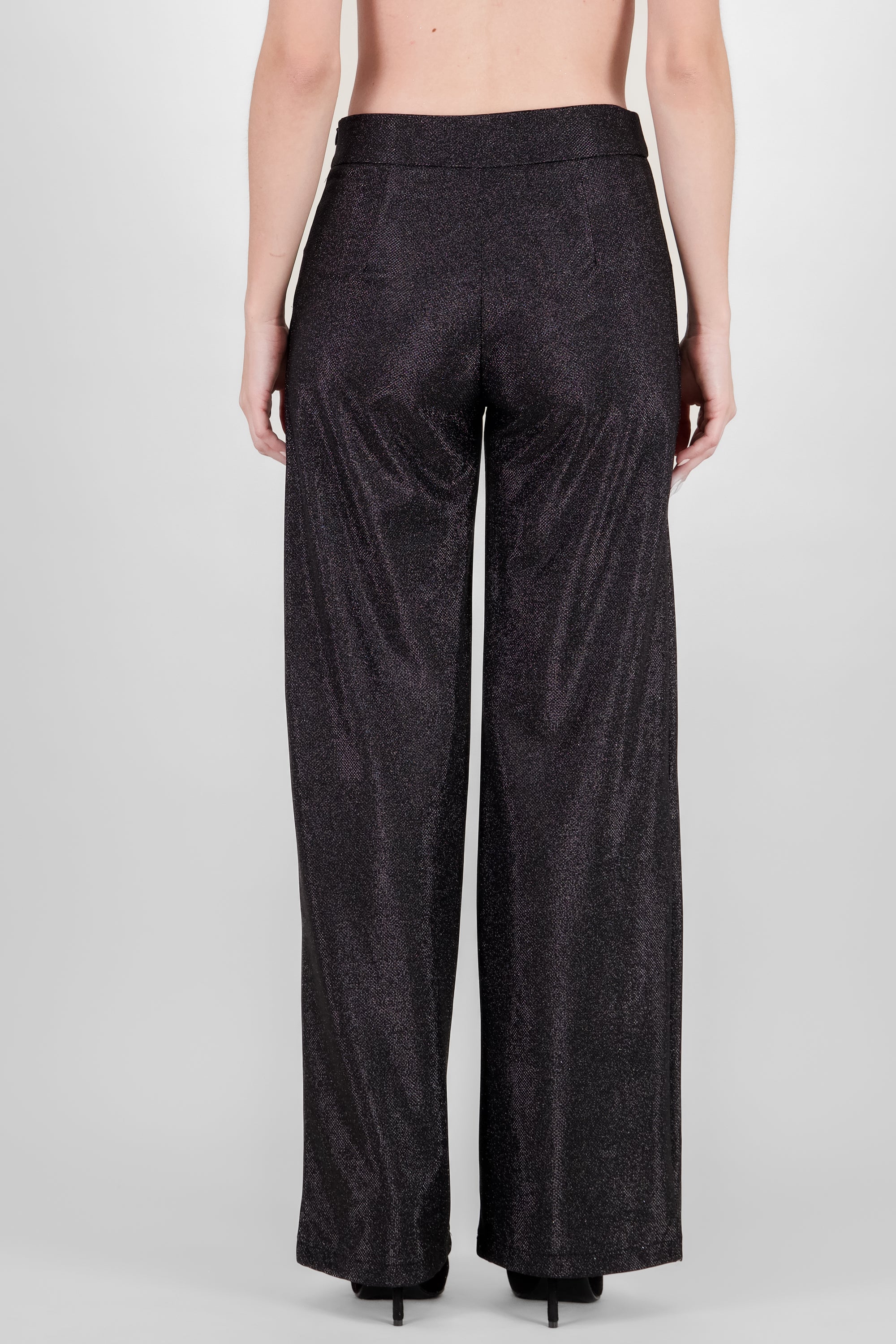 Pantalon amplio brillos NEGRO