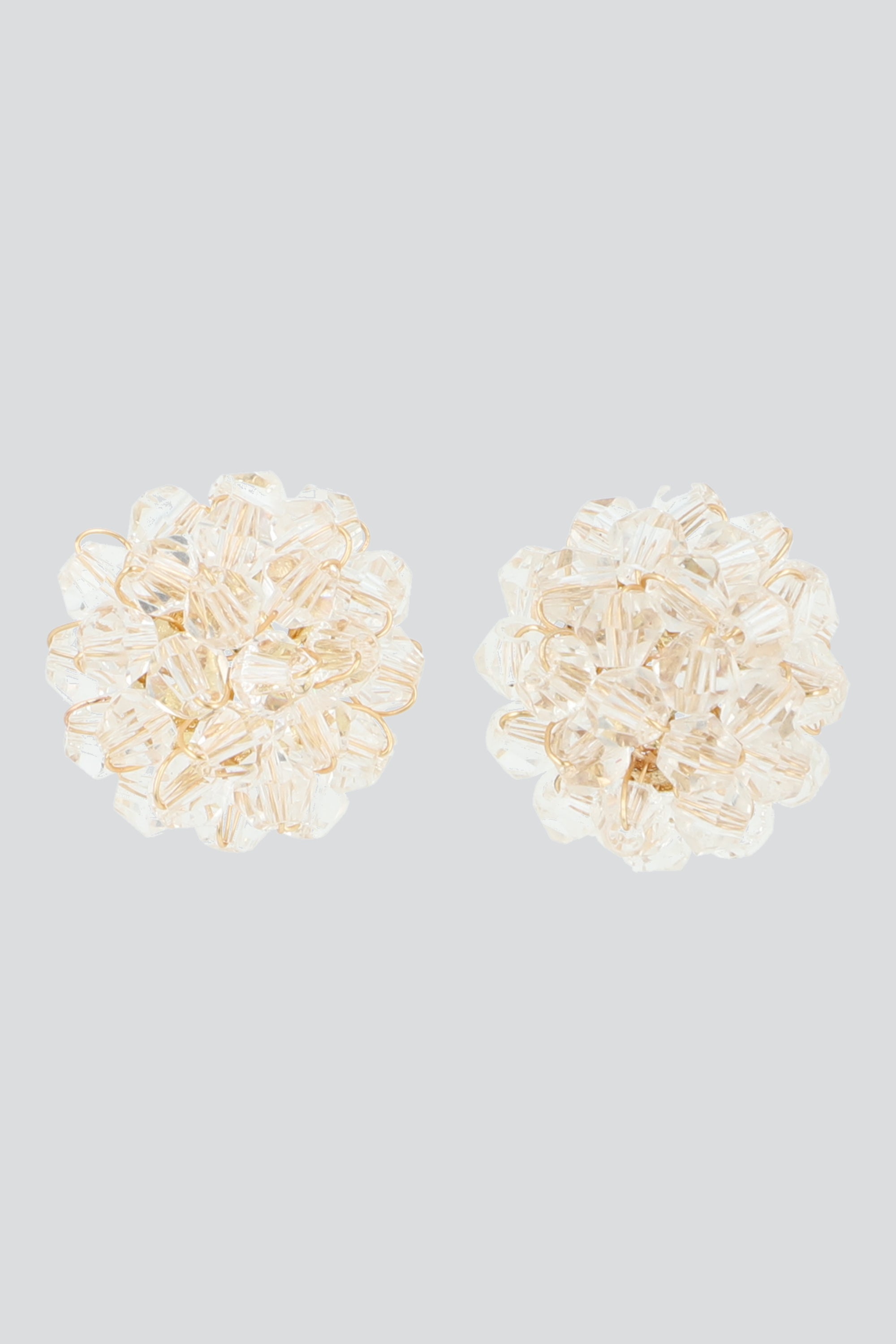 Aretes circulo beads TRANSPARENTE