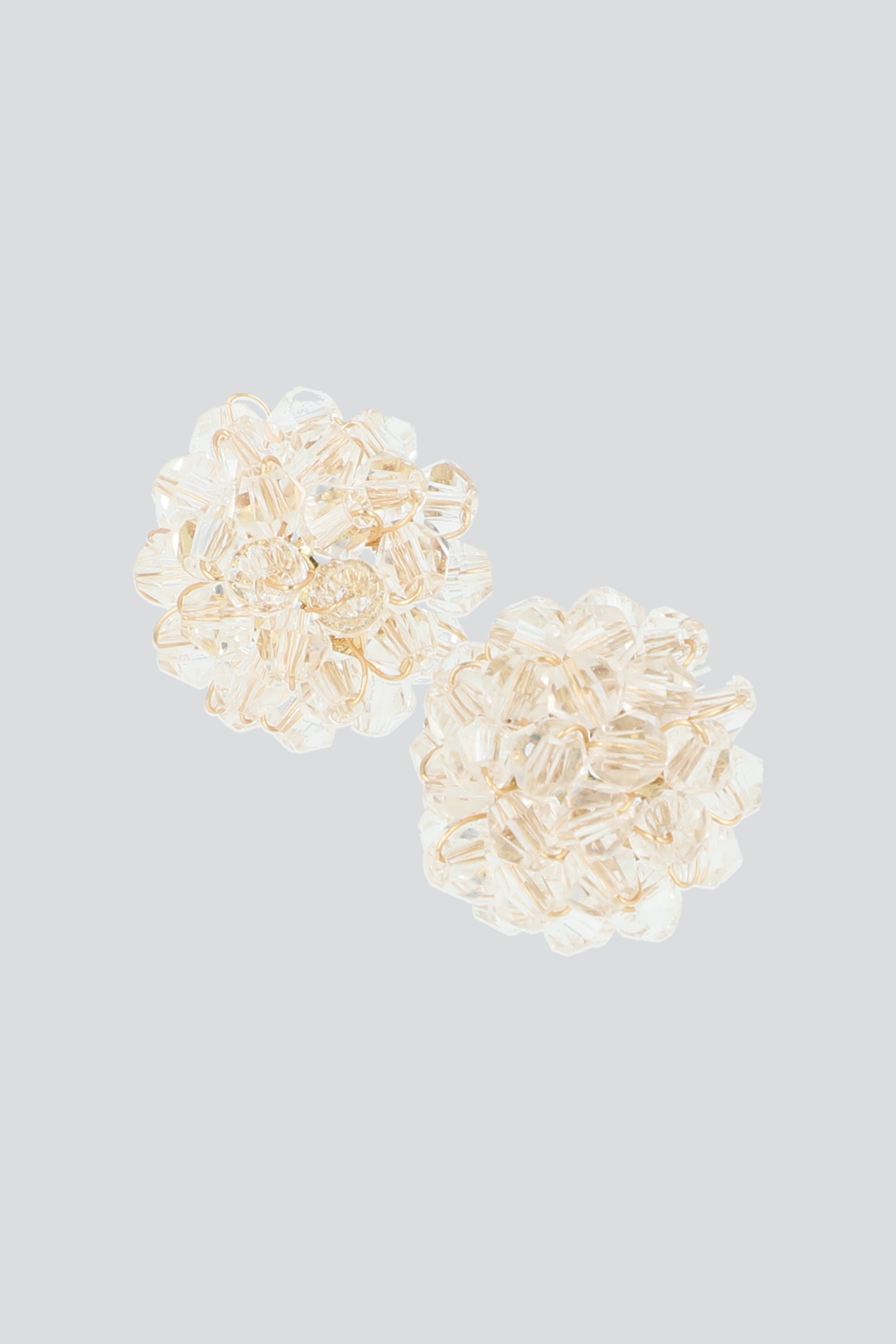 Aretes circulo beads TRANSPARENTE