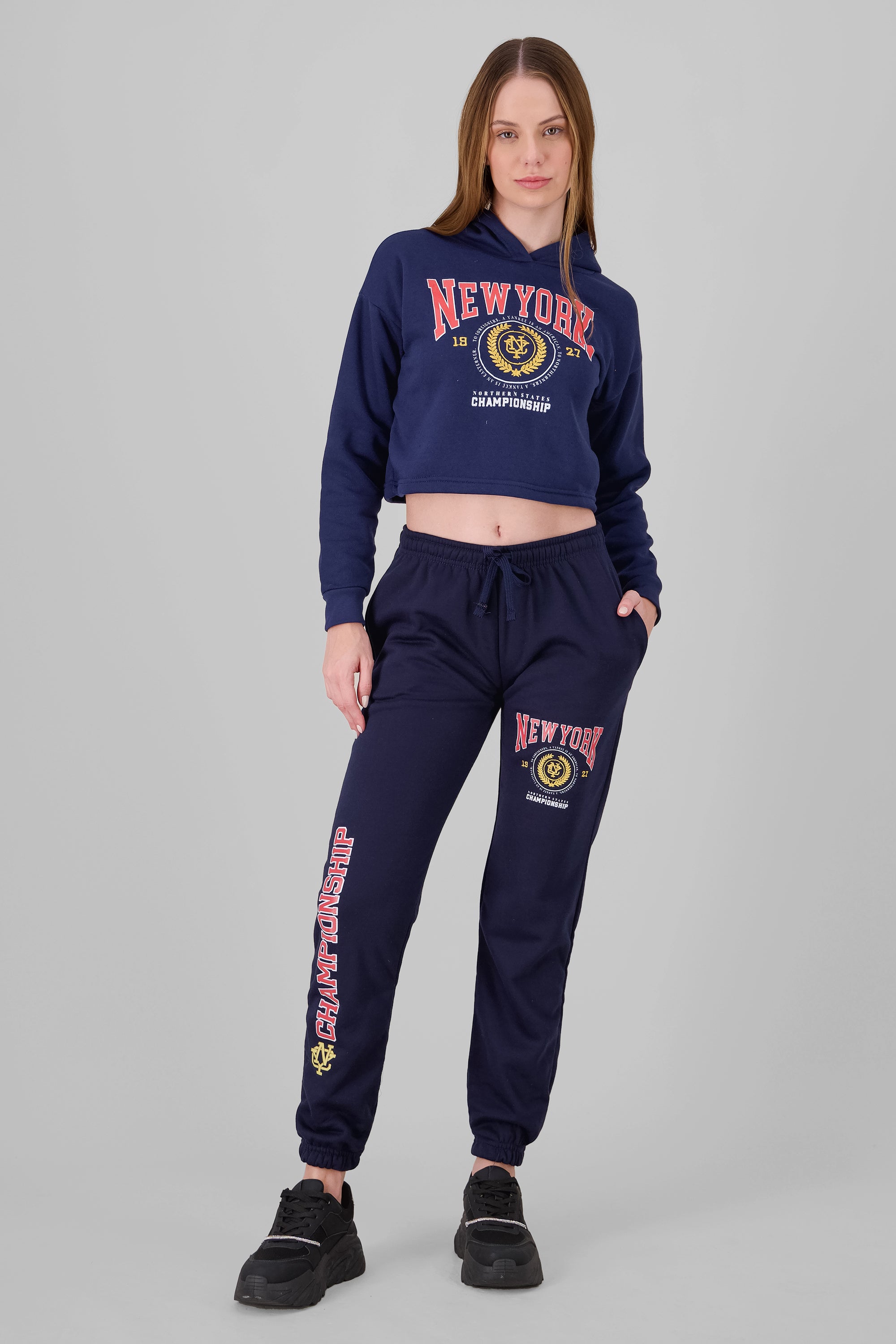 Joggers estampado championship ny MARINO