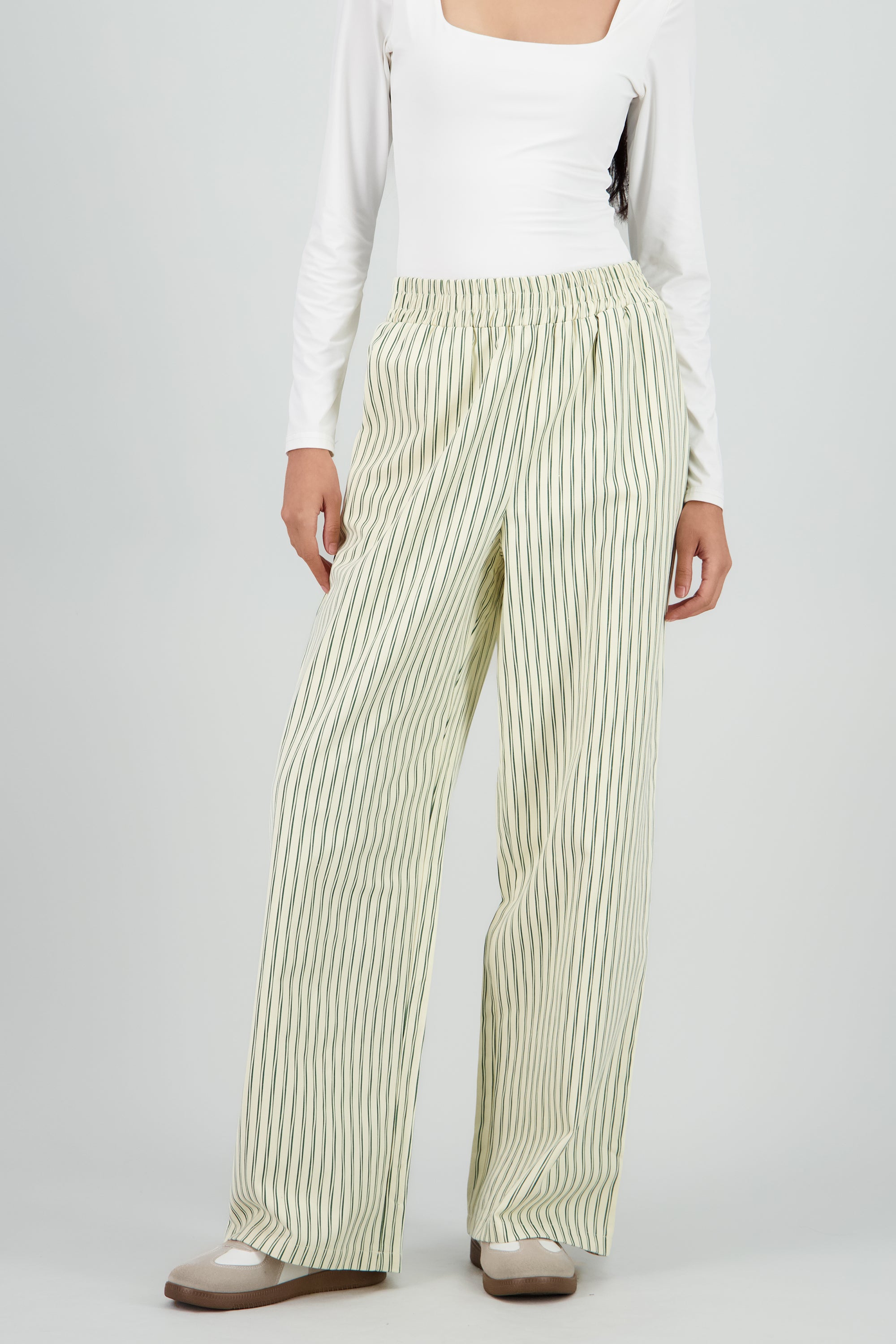 Pantalon wide leg rayas