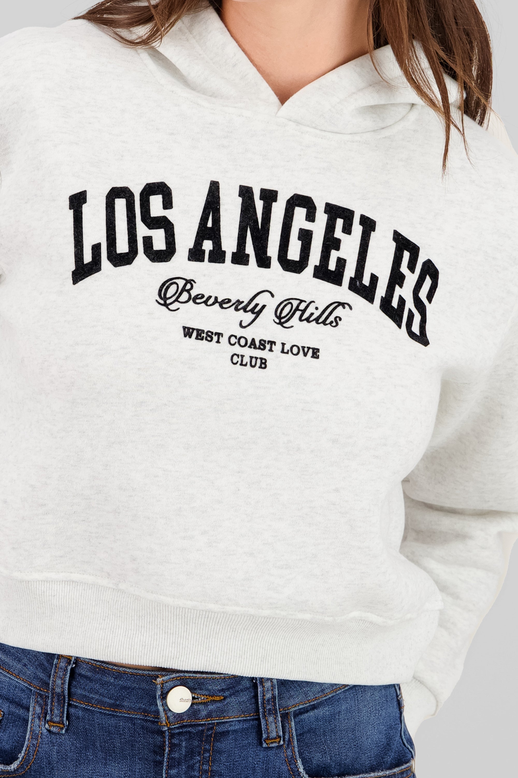 Sudadera estampado los angeles NEGRO