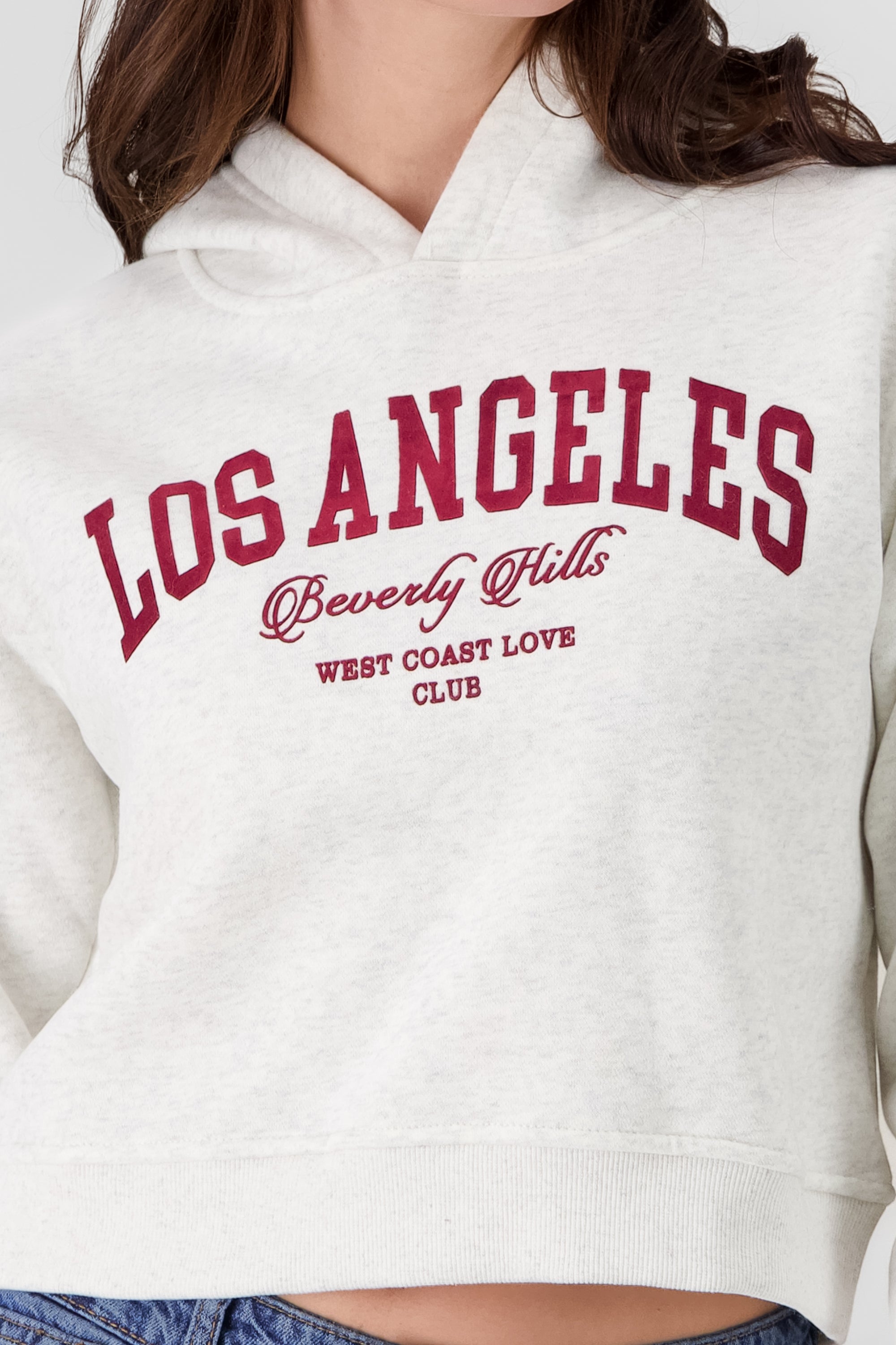 Sudadera estampado los angeles ROJO COMBO