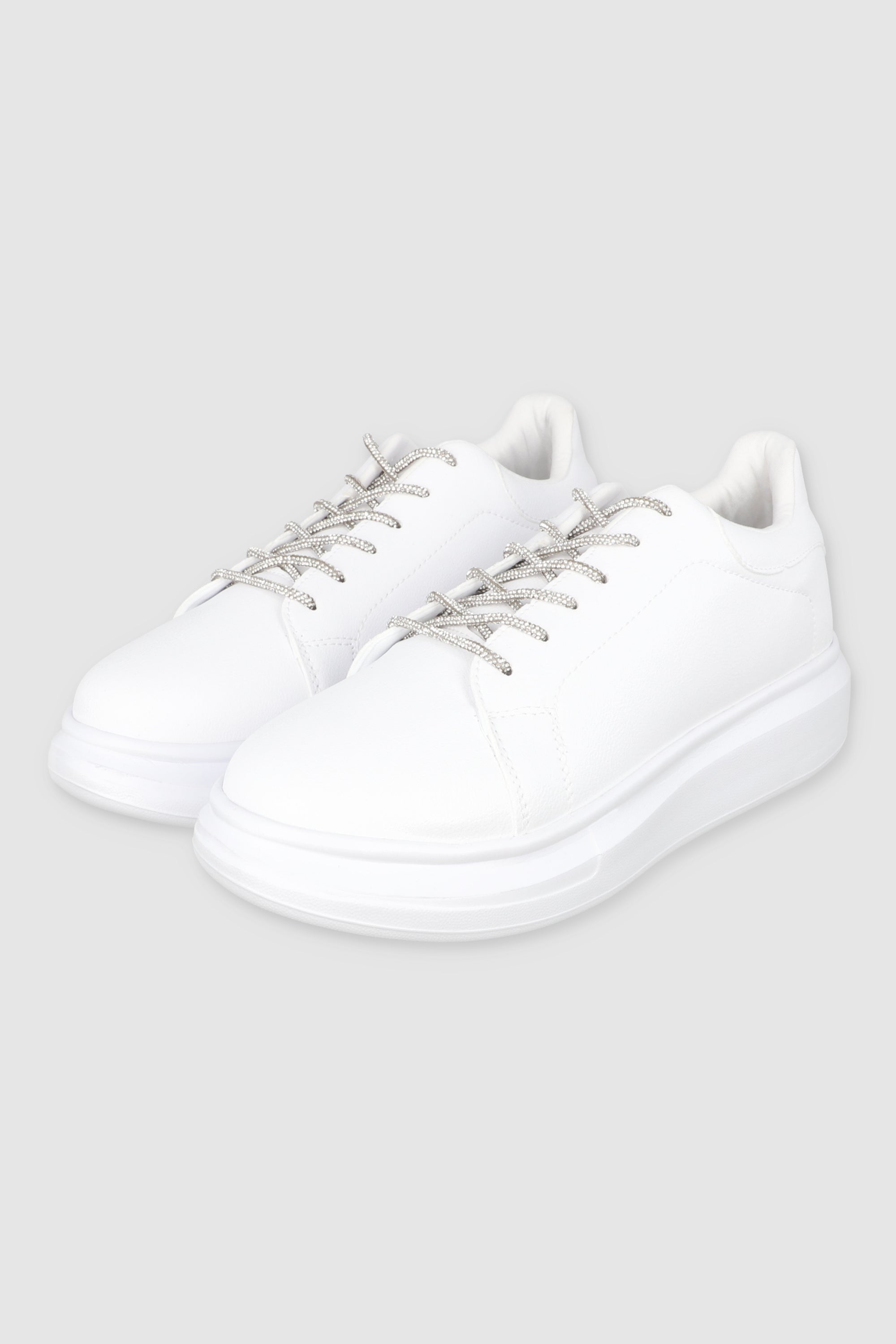 TENIS BUMPY AGUJETA BRILLOS BLANCO