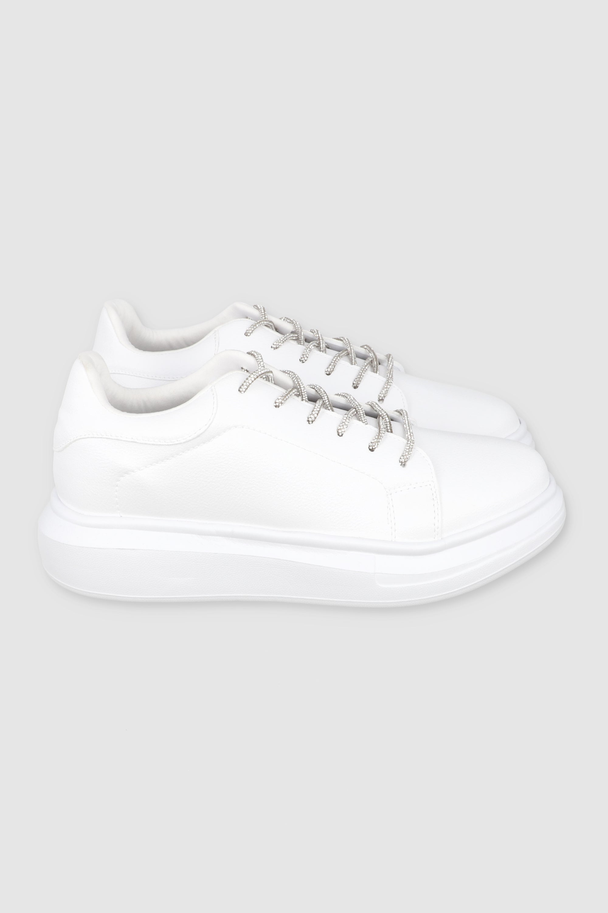 TENIS BUMPY AGUJETA BRILLOS BLANCO