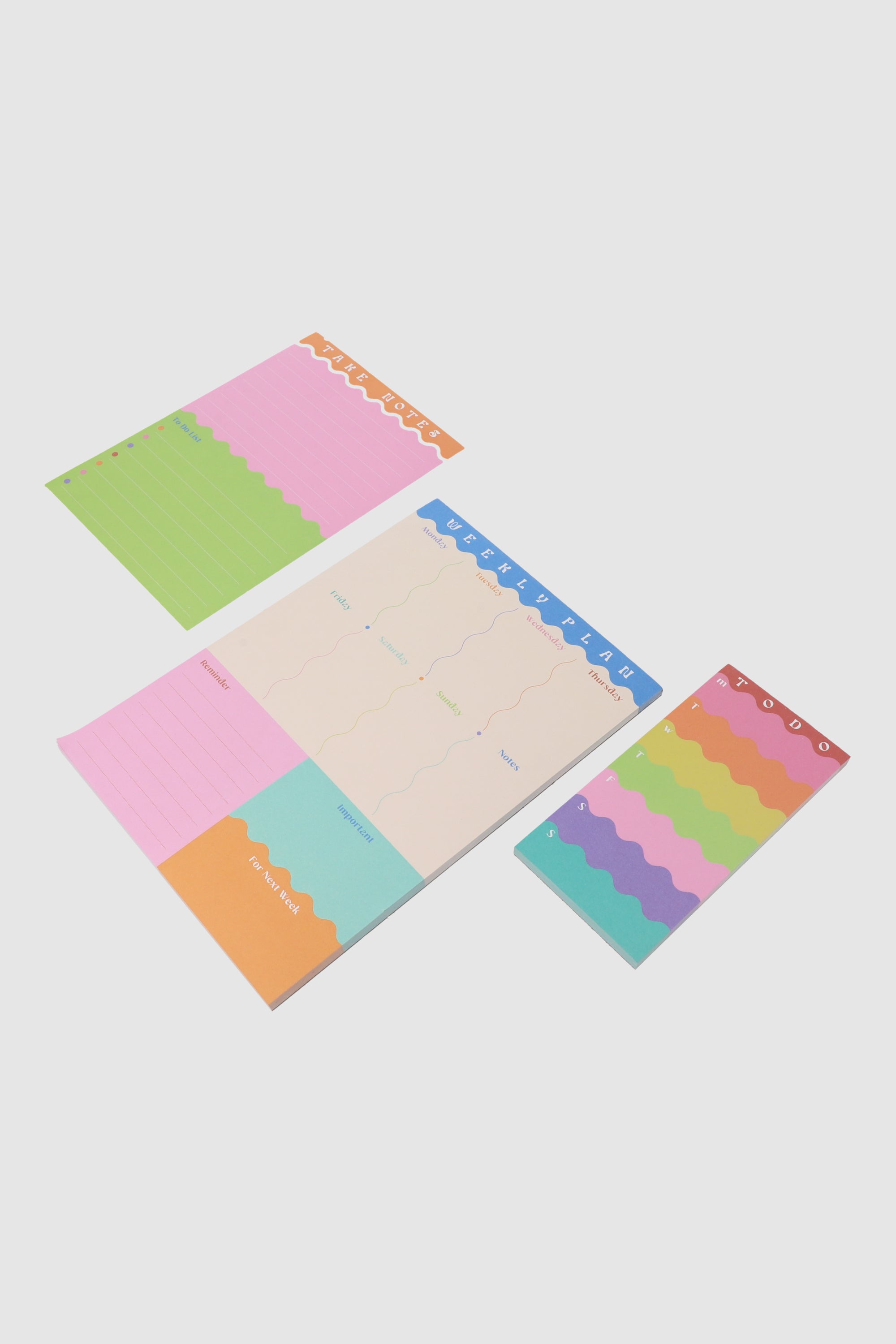 Set de 3 libretas y notas colores MULTICOLOR