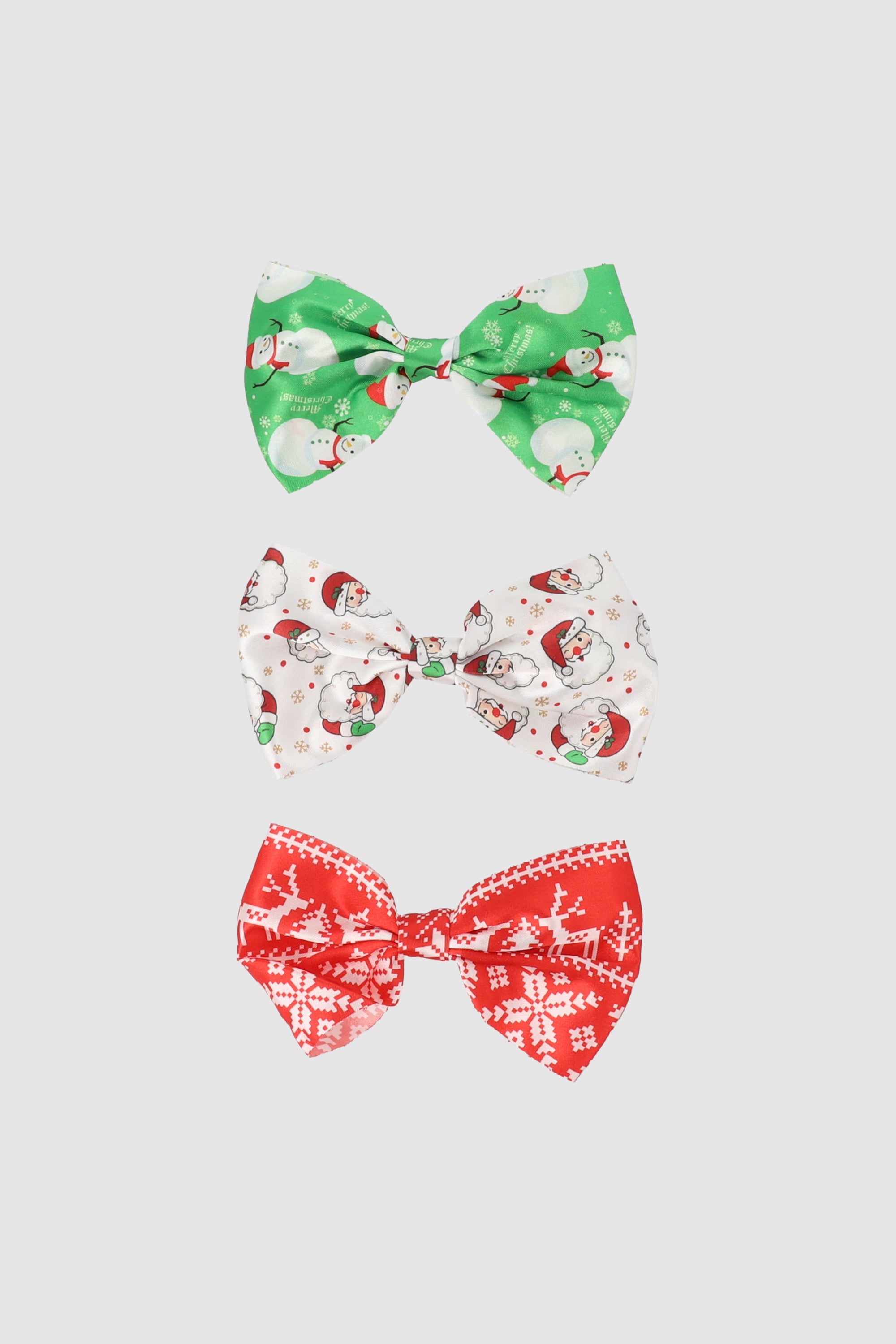Set 3 moños navideños BLANCO