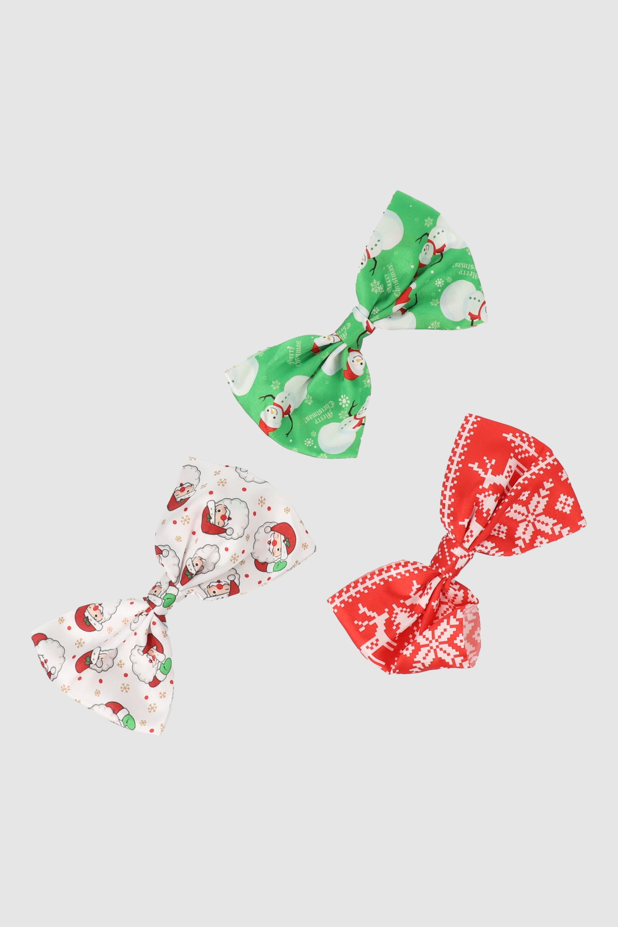 Set 3 moños navideños BLANCO