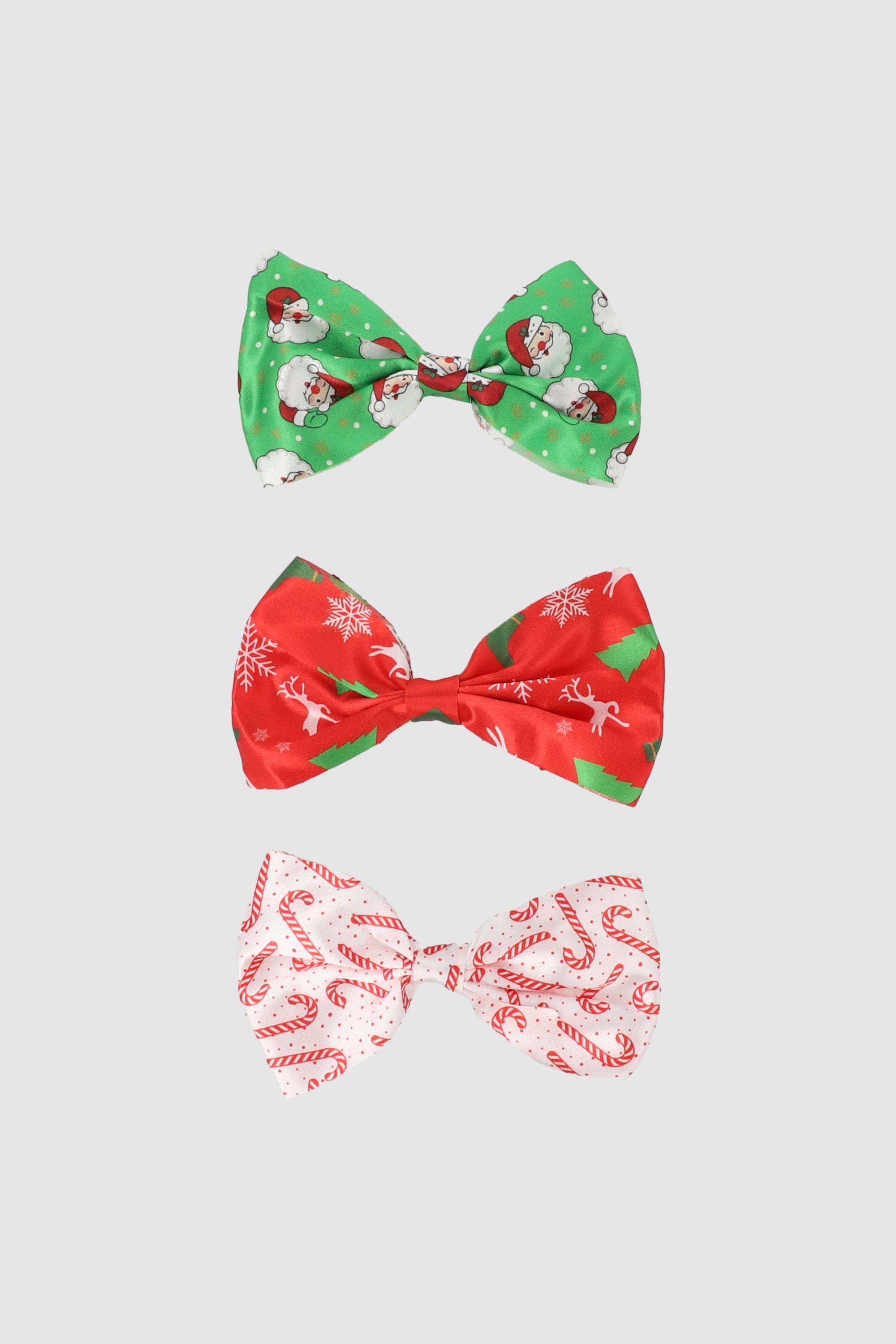 Set 3 moños navideños VERDE