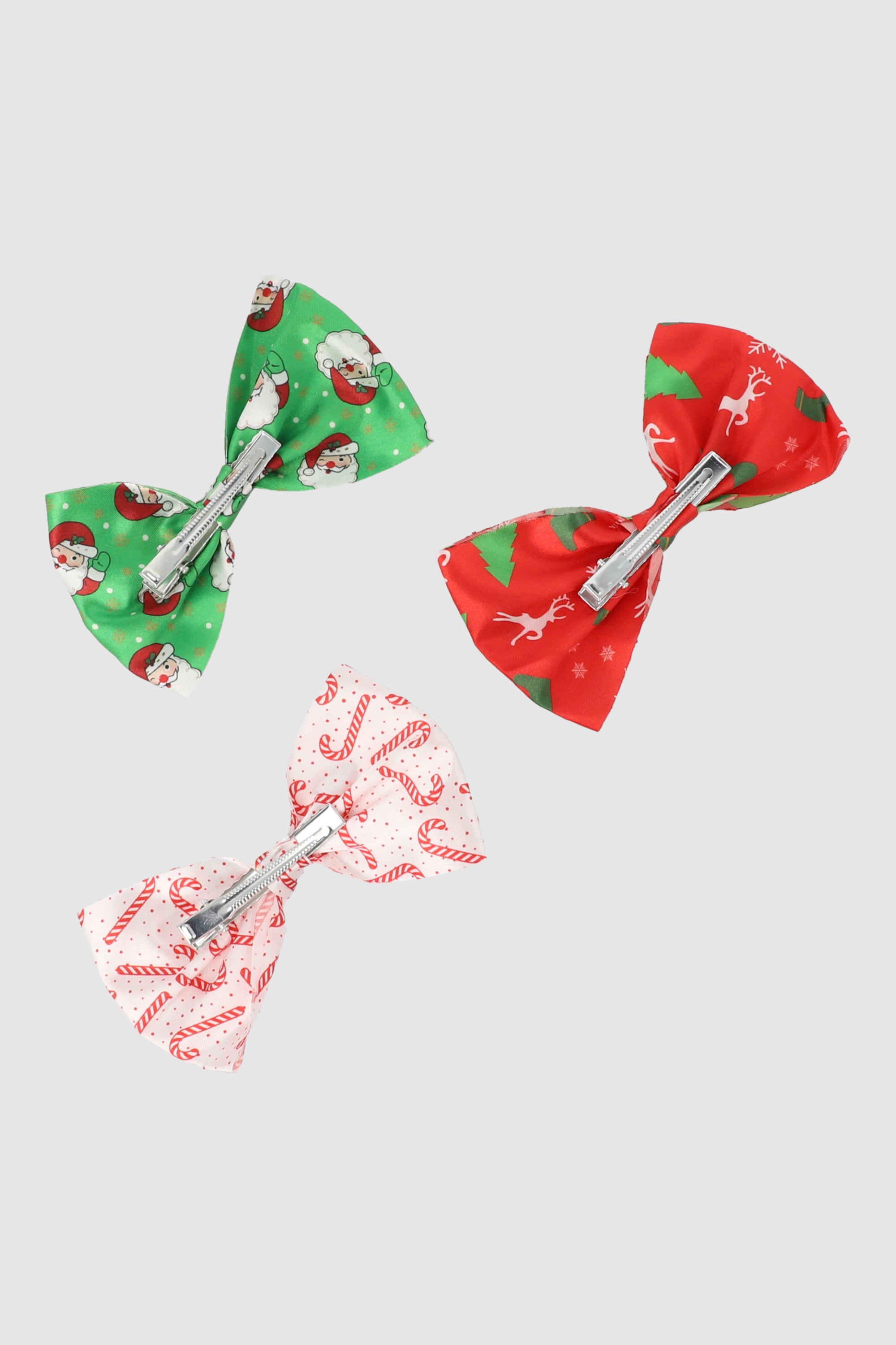 Set 3 moños navideños VERDE