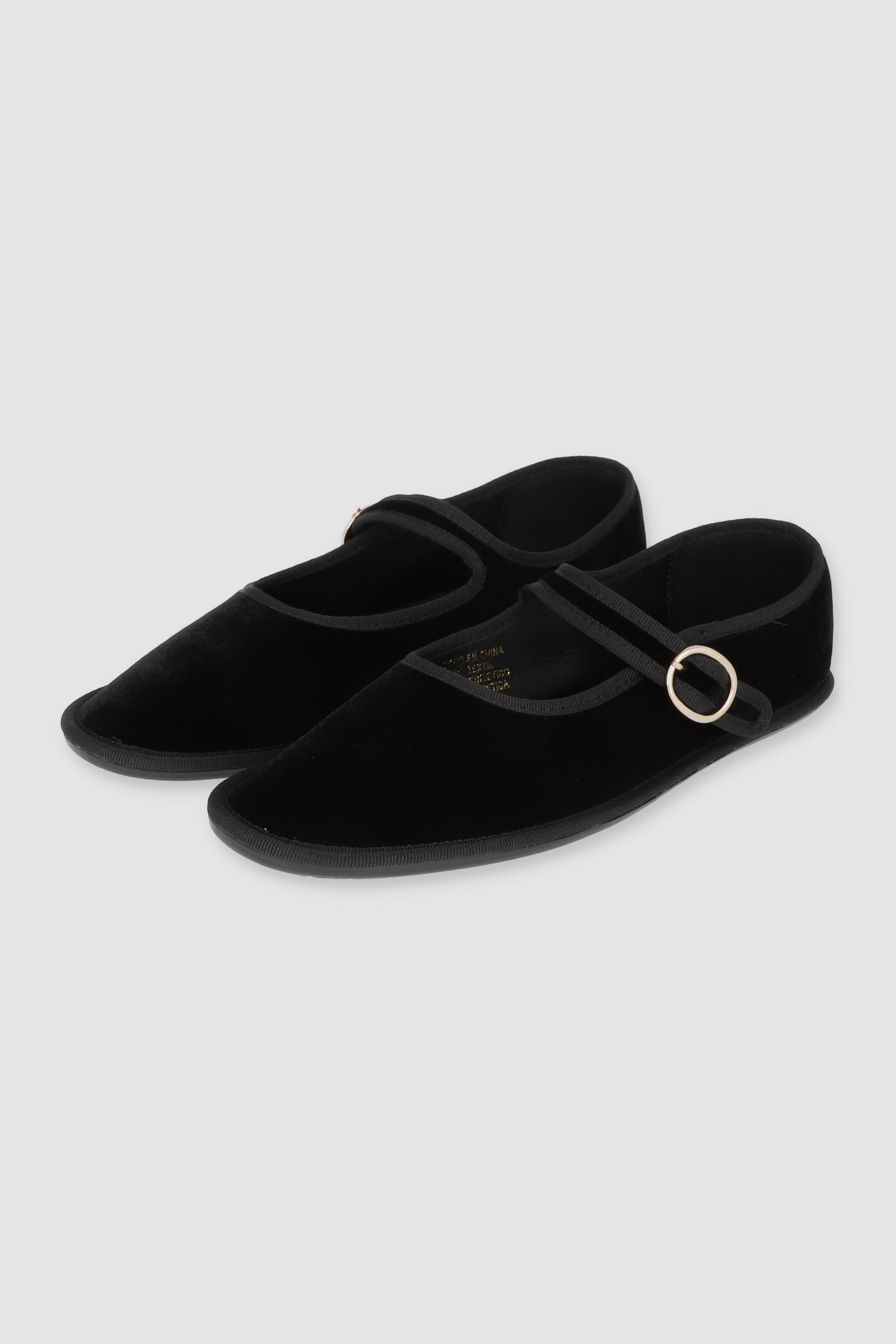 FLATS TERCIOPELO MARY JANE NEGRO