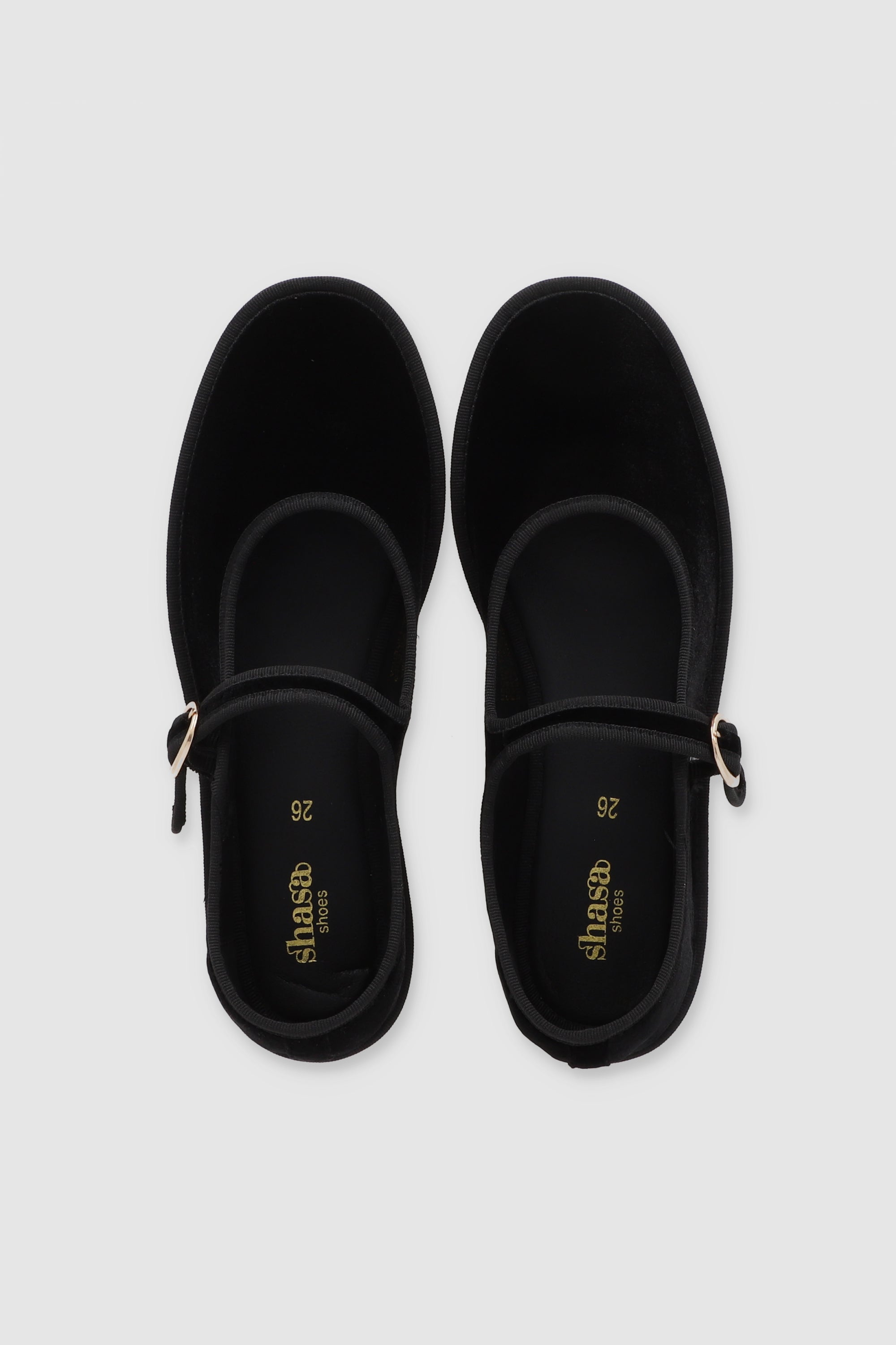 FLATS TERCIOPELO MARY JANE NEGRO