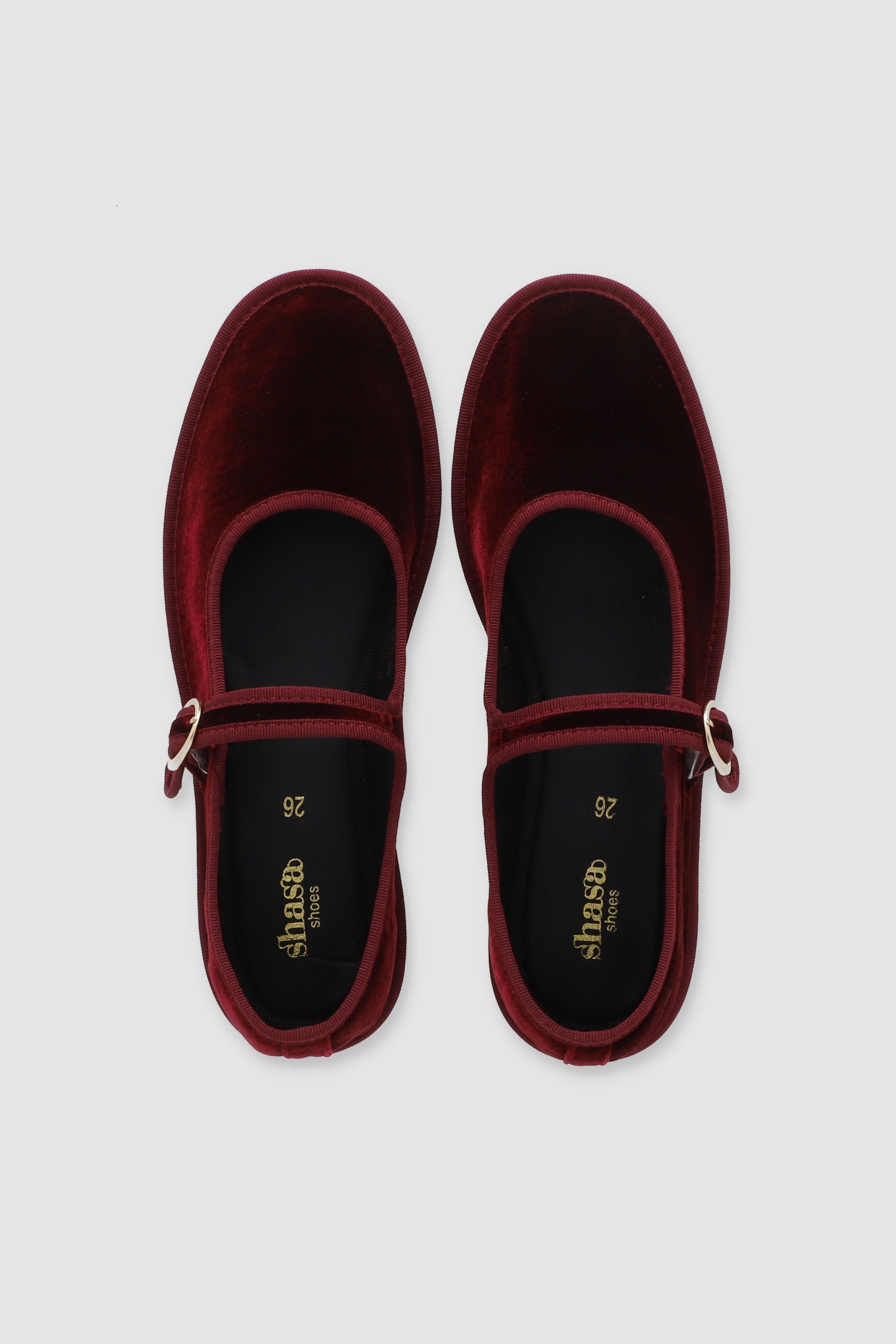 FLATS TERCIOPELO MARY JANE VINO