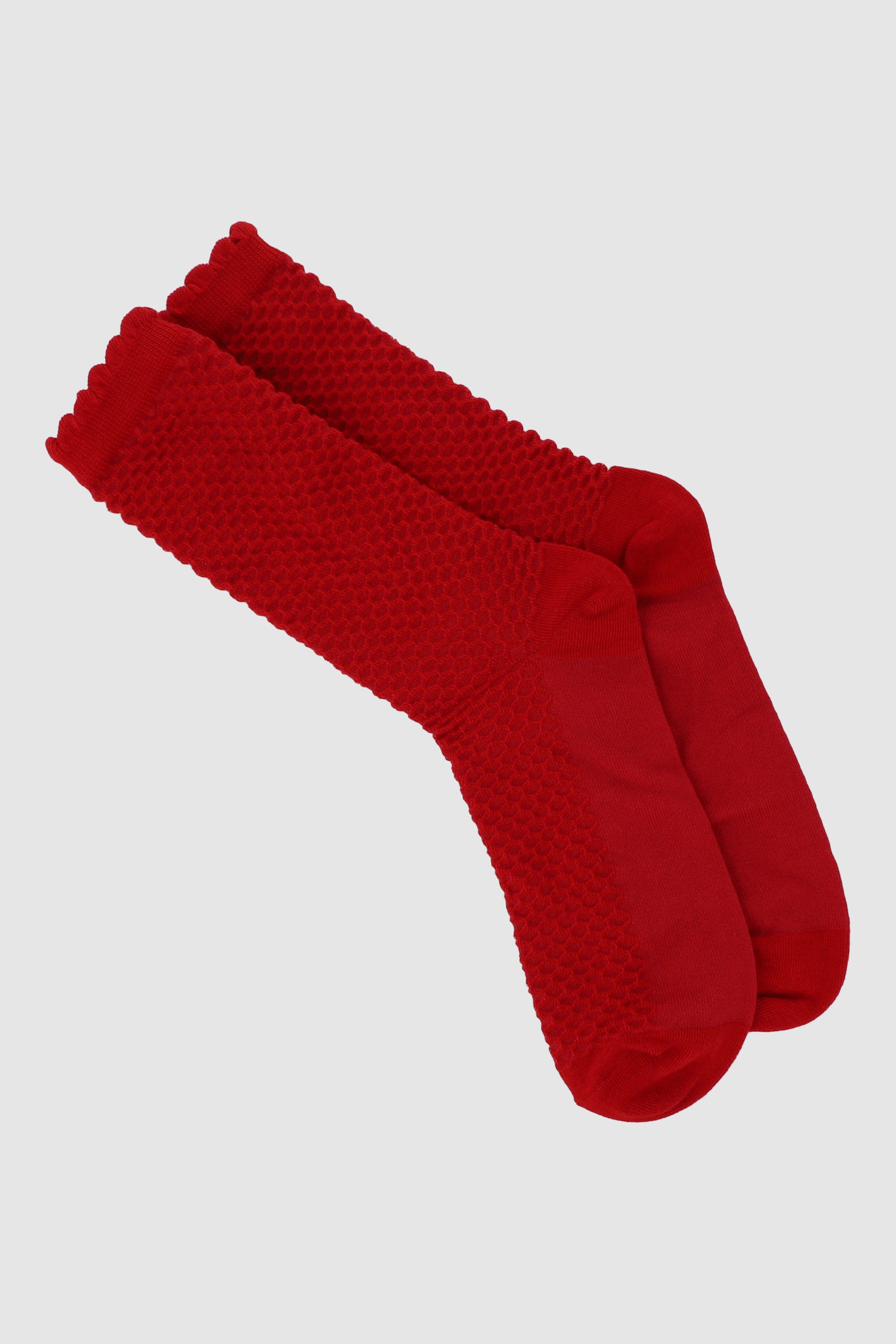 Calcetin acanalado olán ROJO