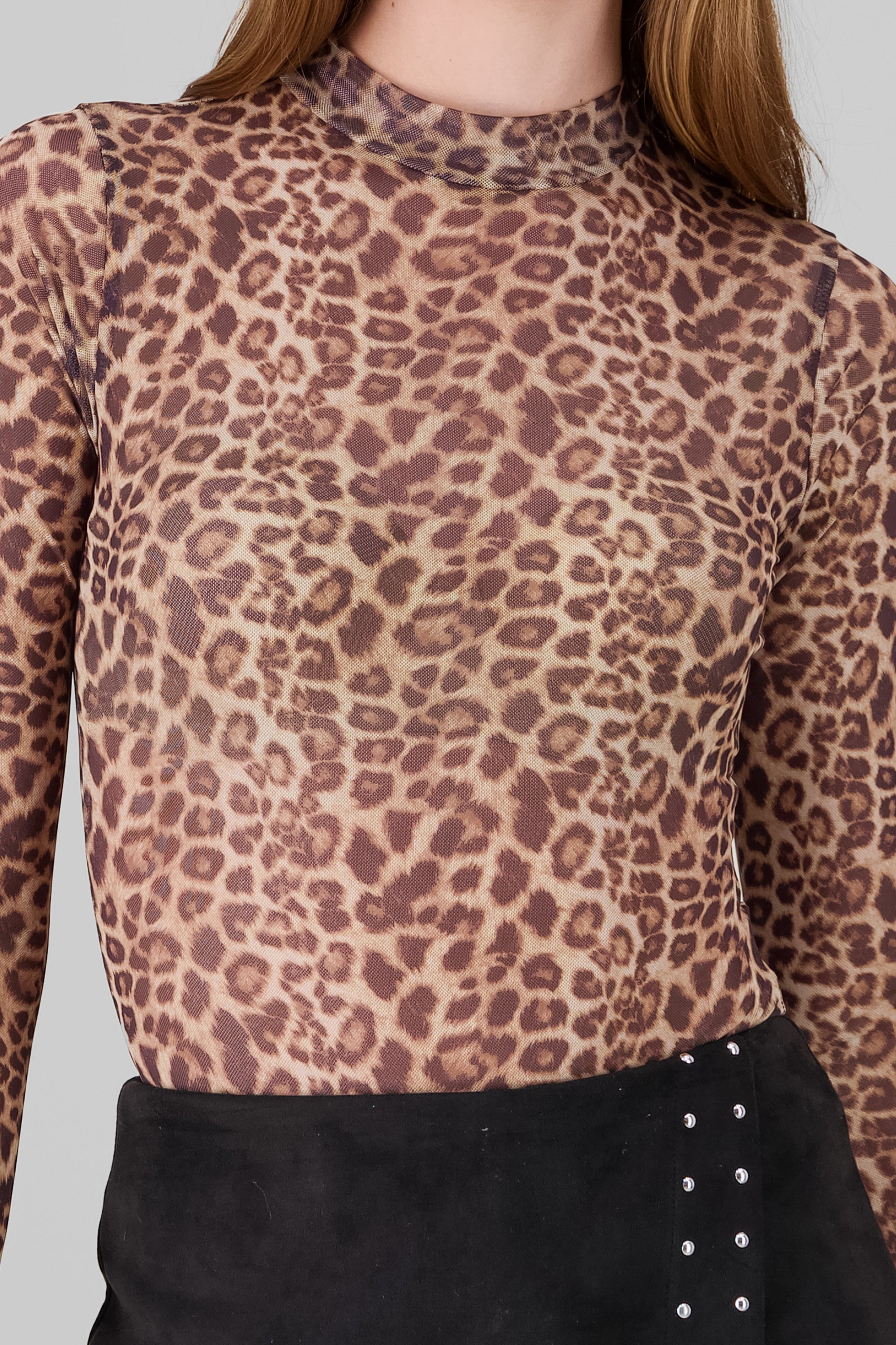 Body mesh manga larga leopardo CAFE COMBO