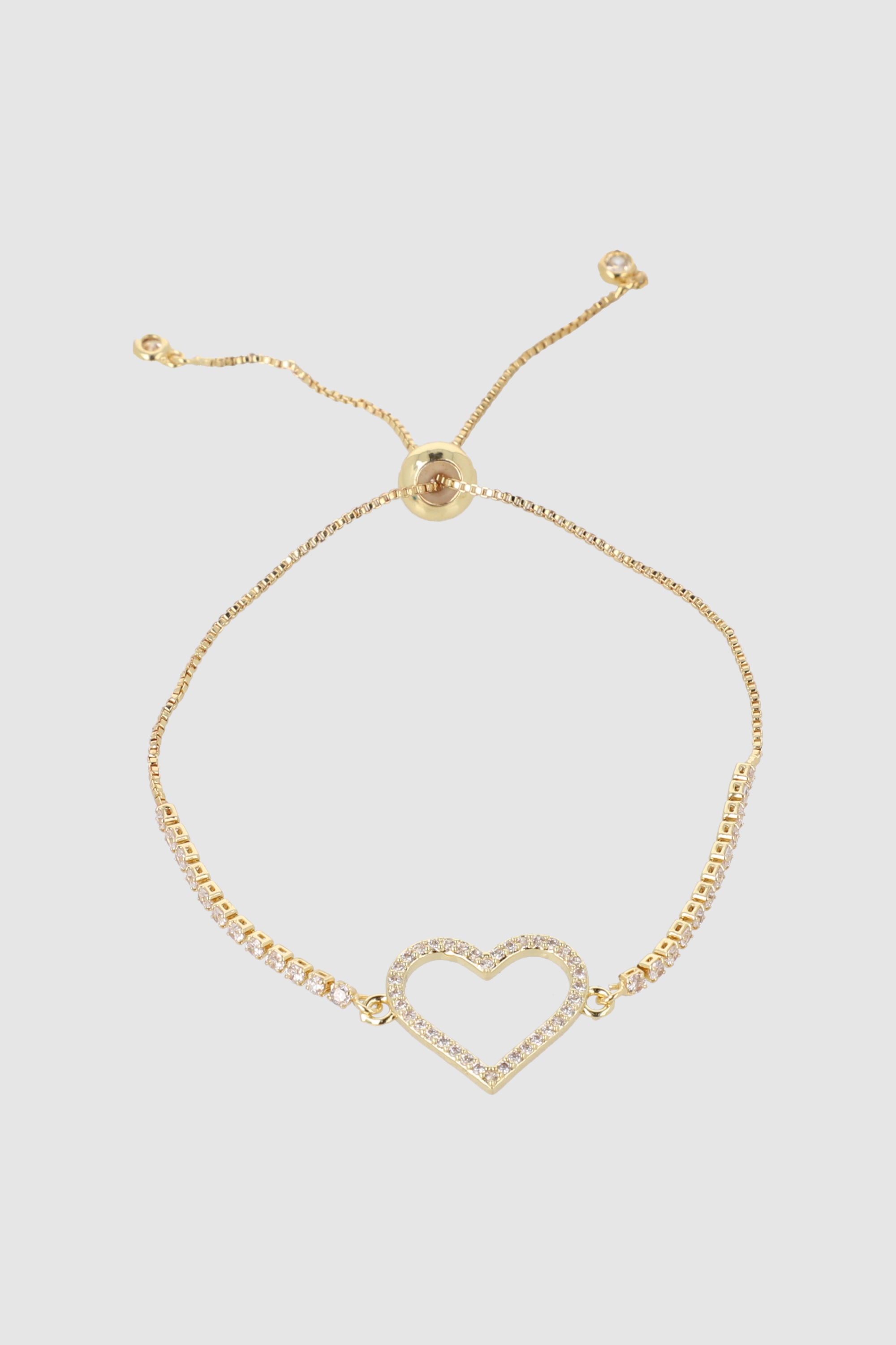 Pulsera corazon silueta ORO