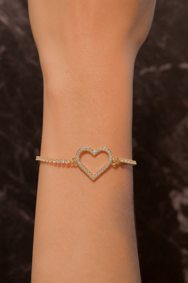 Pulsera corazon silueta