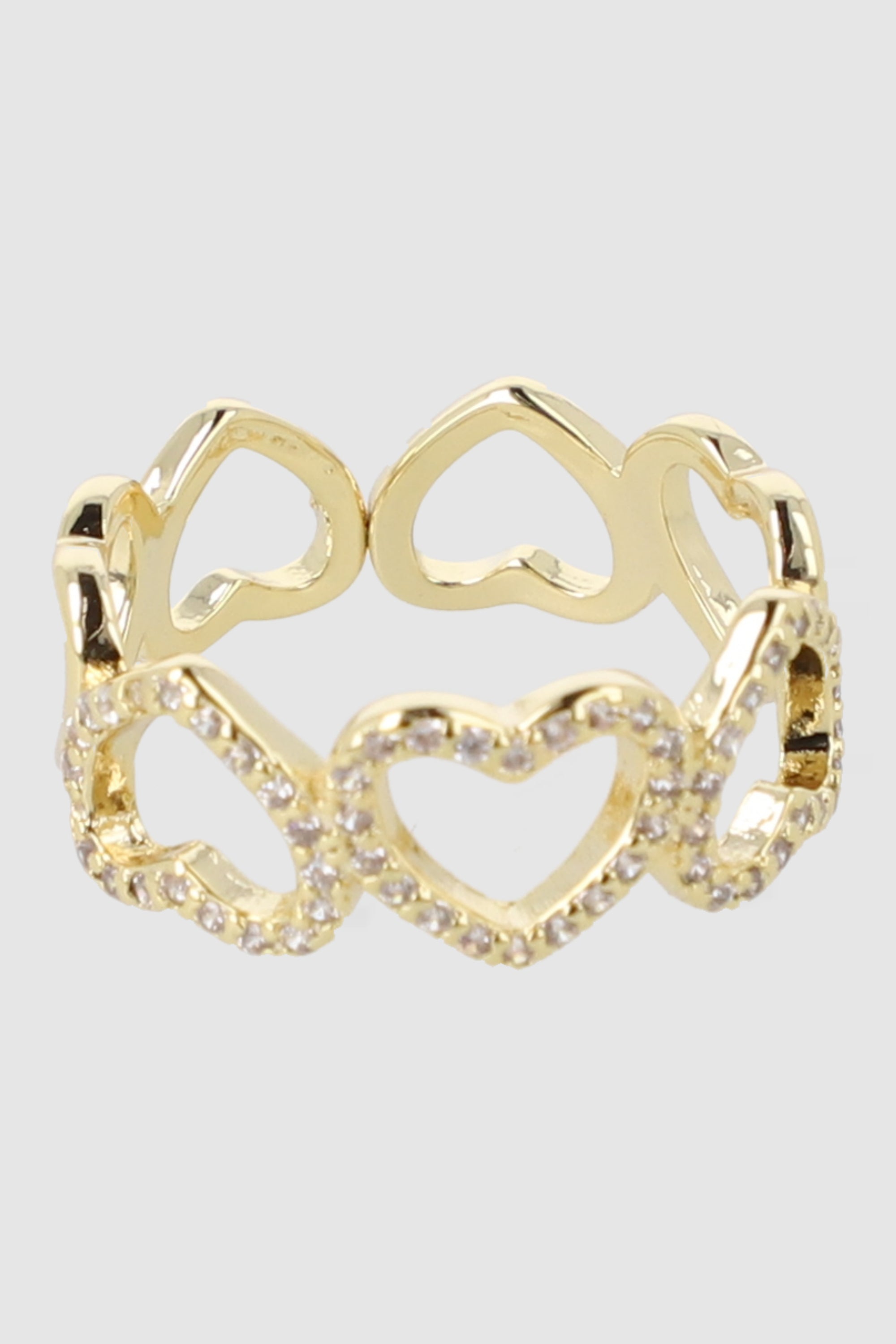 Anillo corazones silueta ORO