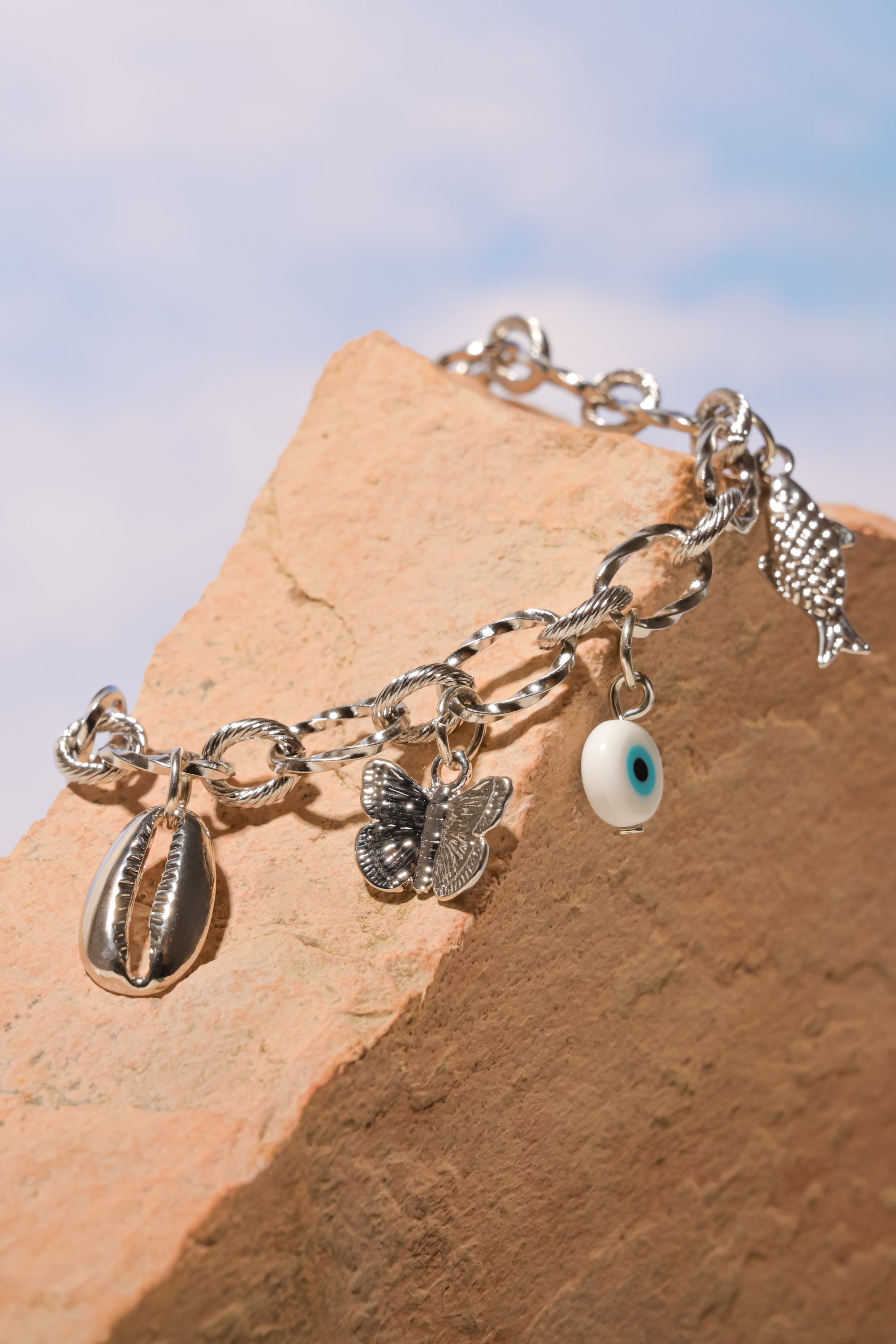 Pulsera multi charms PLATA