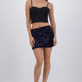 Falda mini lentejuelas