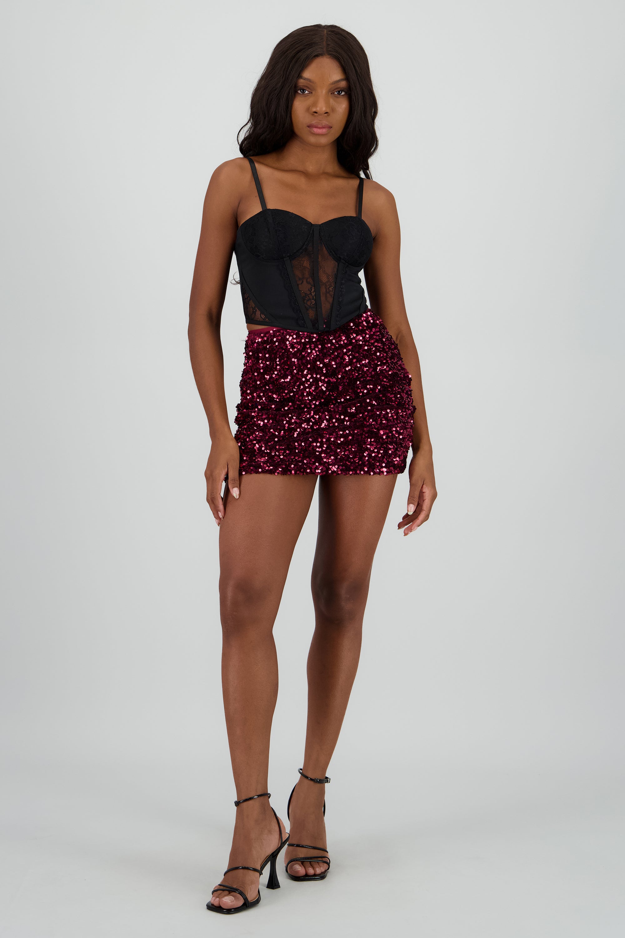 Minifalda lentejuelas VINO