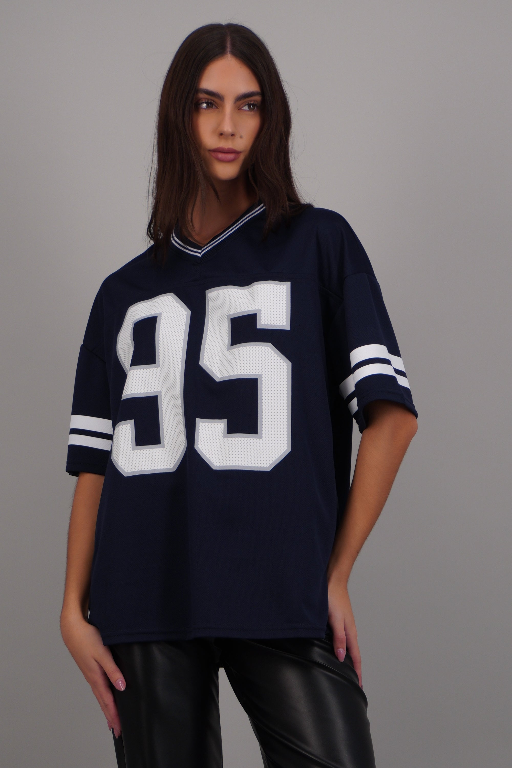 Playera deportiva estampado numeros MARINO