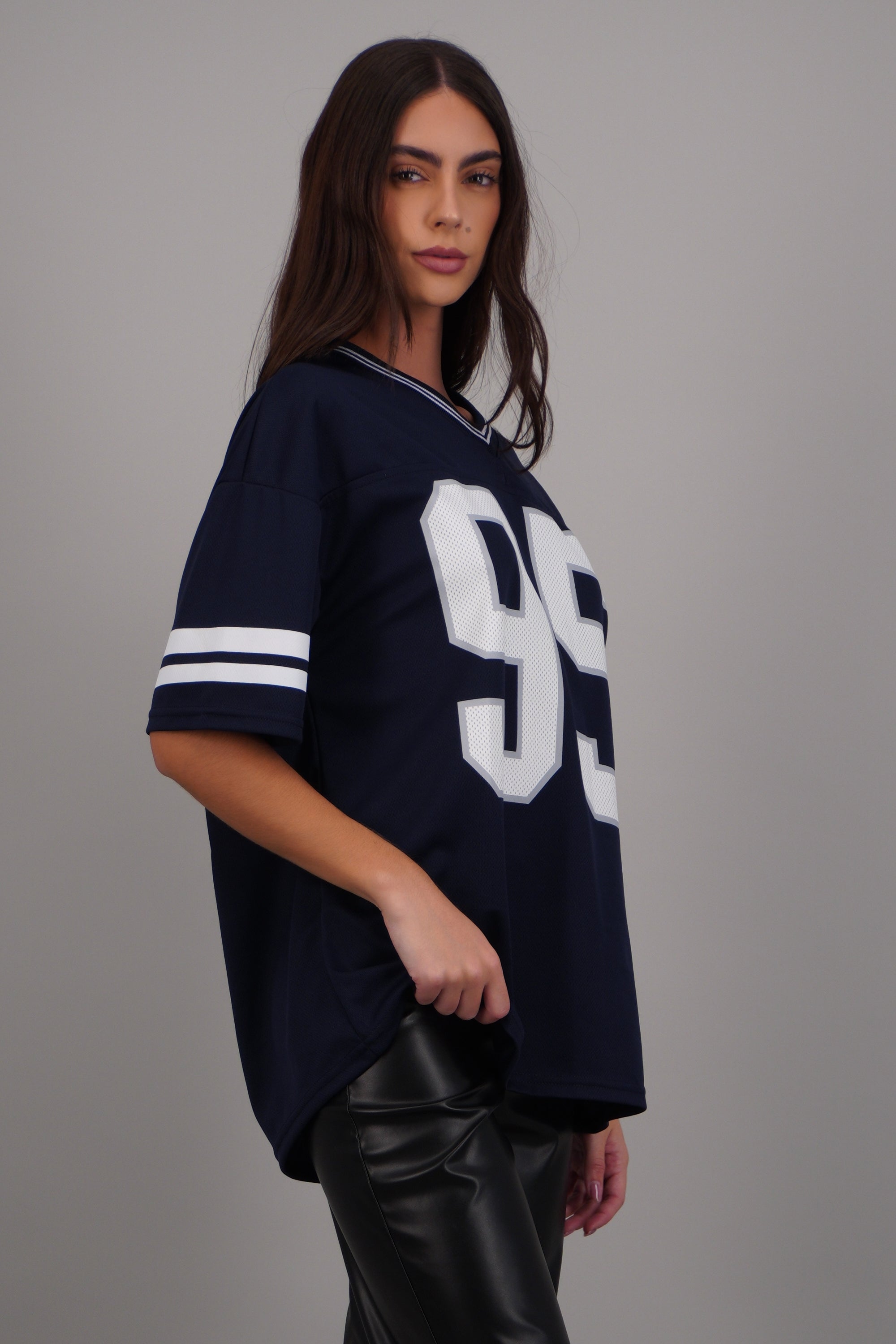 Playera deportiva estampado numeros MARINO