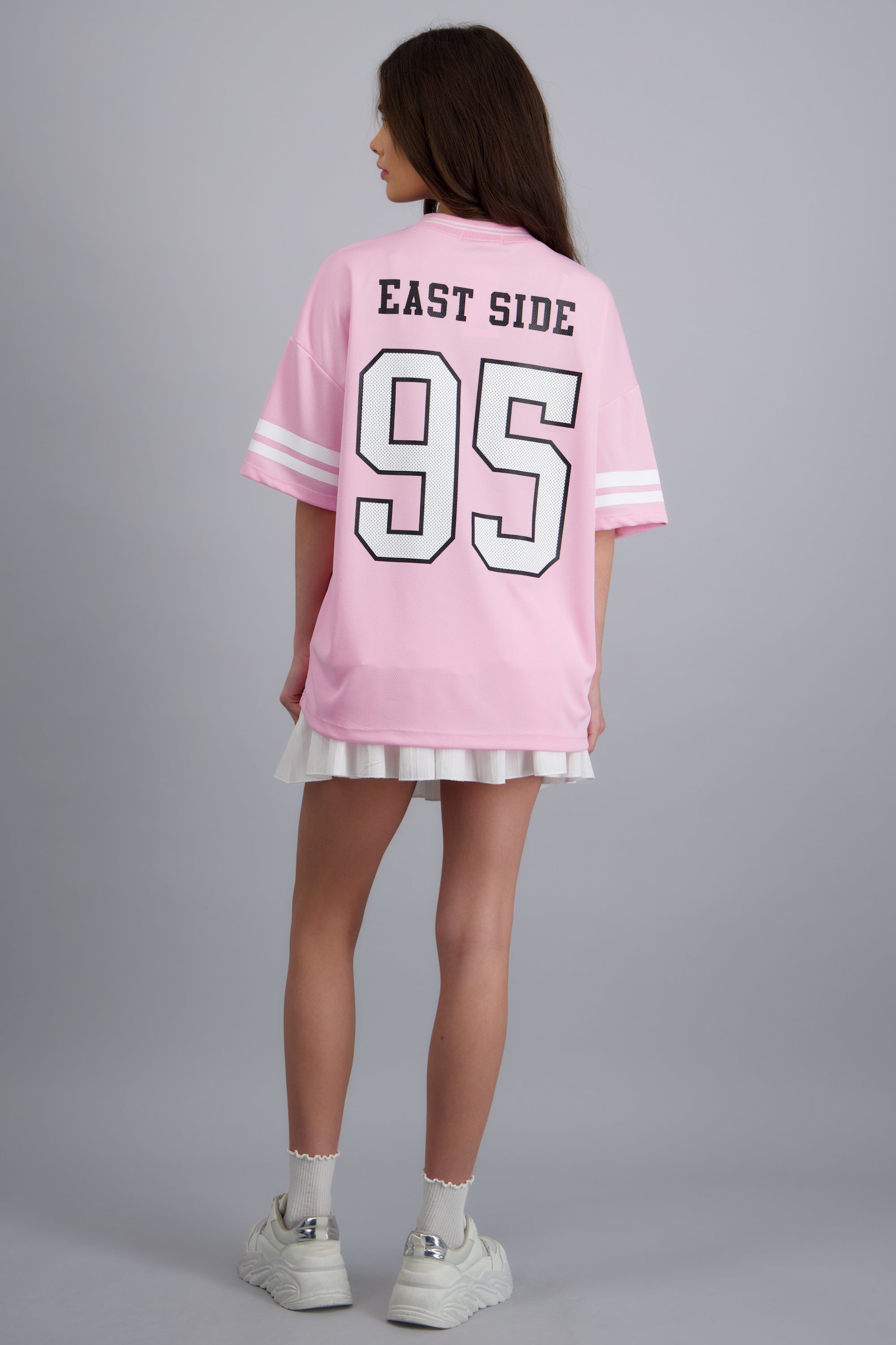 Playera deportiva estampado numeros CORAL